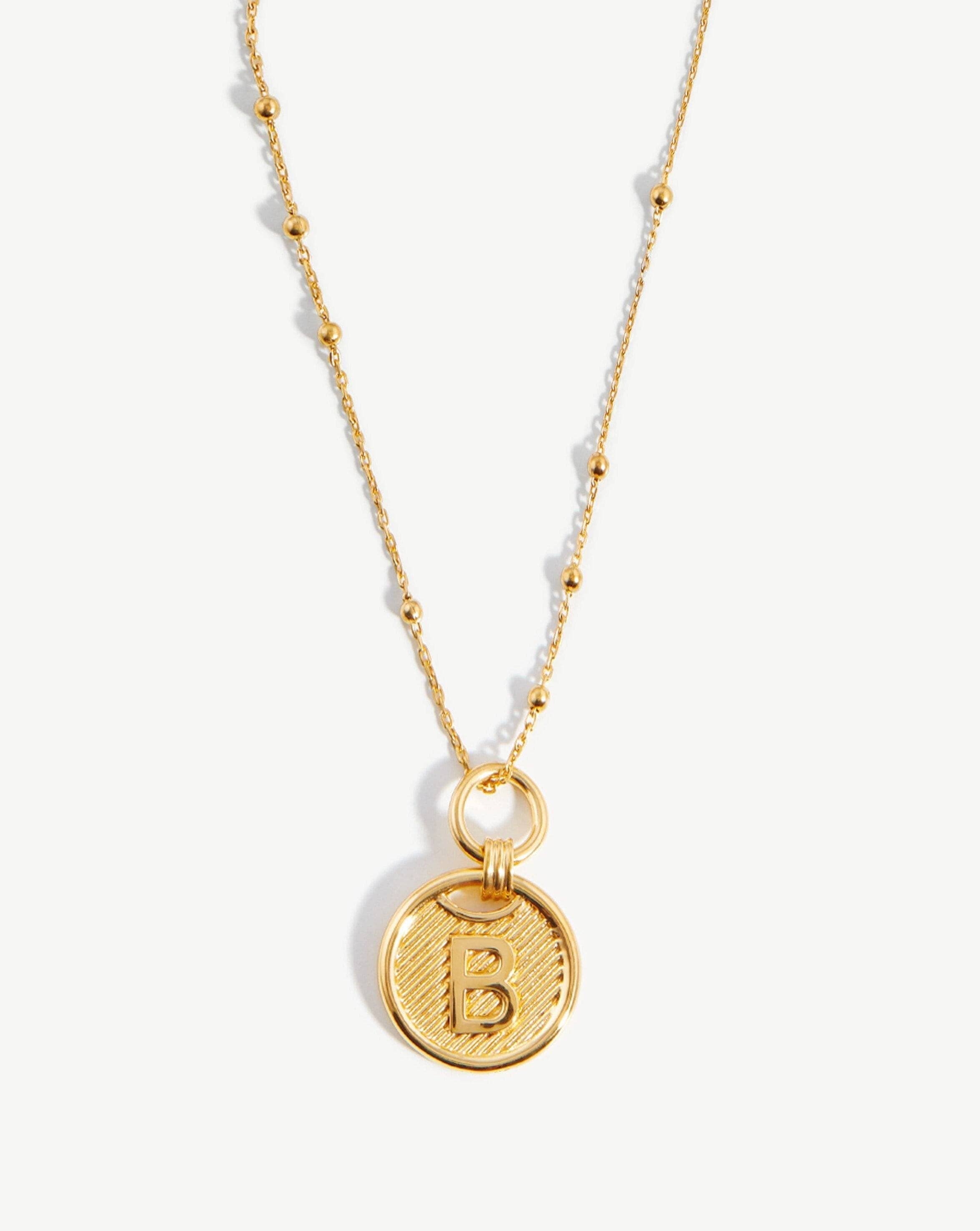 Initial Pendant Necklace - Initial B | 18ct Gold Plated Vermeil Necklaces Missoma 
