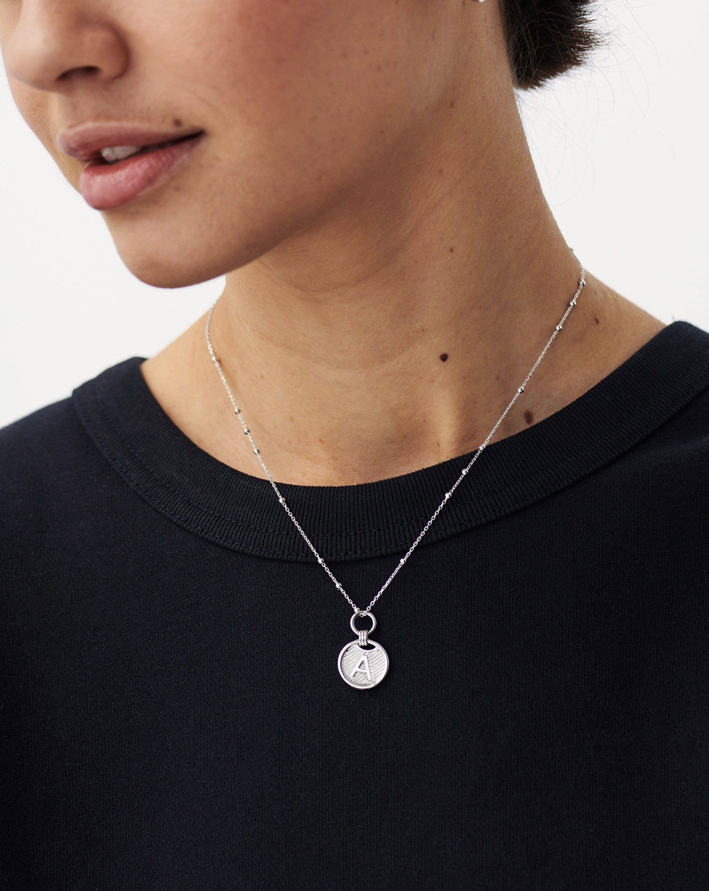 Initial Pendant Necklace - Initial E | Sterling Silver Necklaces Missoma 