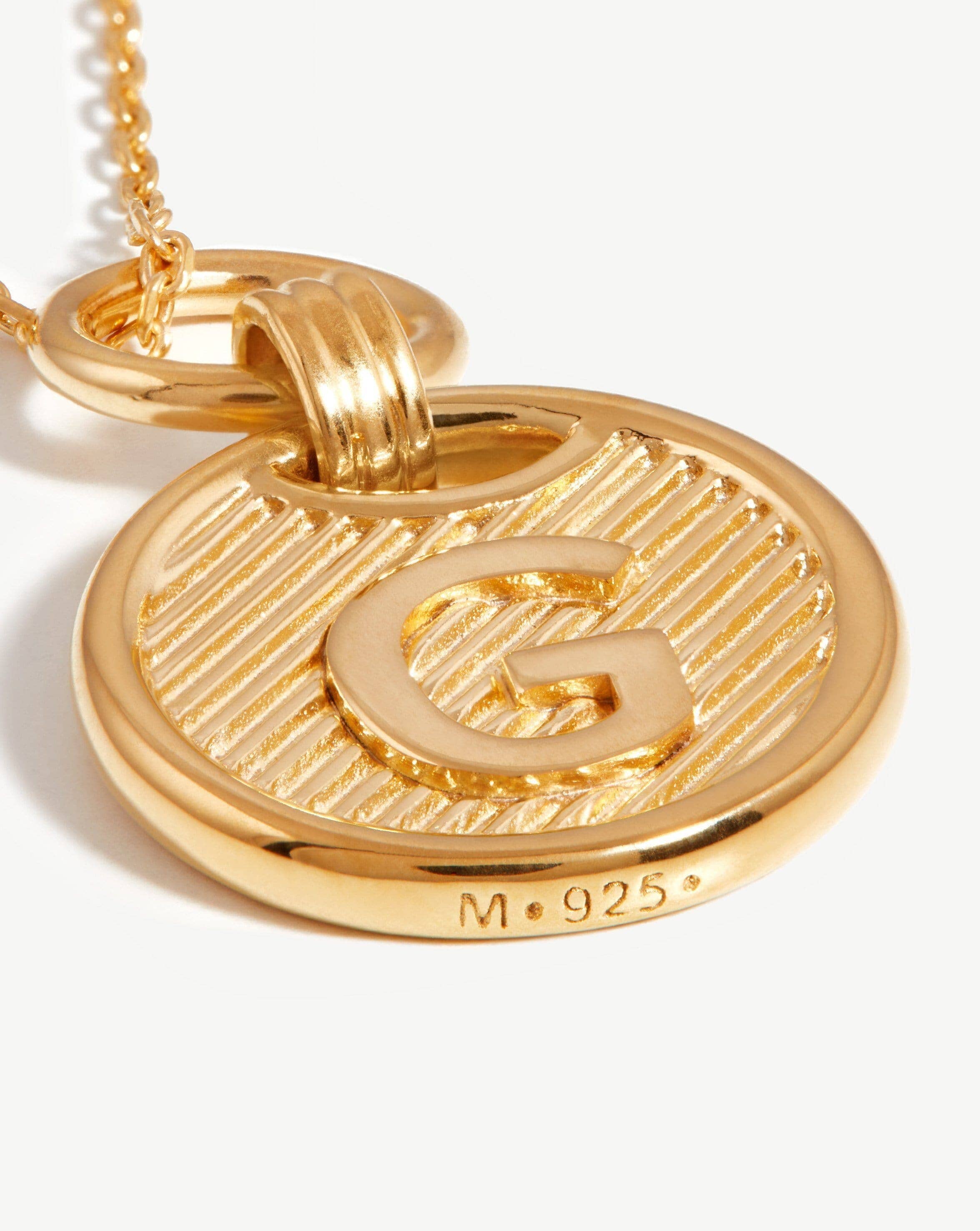 Initial Pendant Necklace - Initial G | 18ct Gold Plated Vermeil Necklaces Missoma 