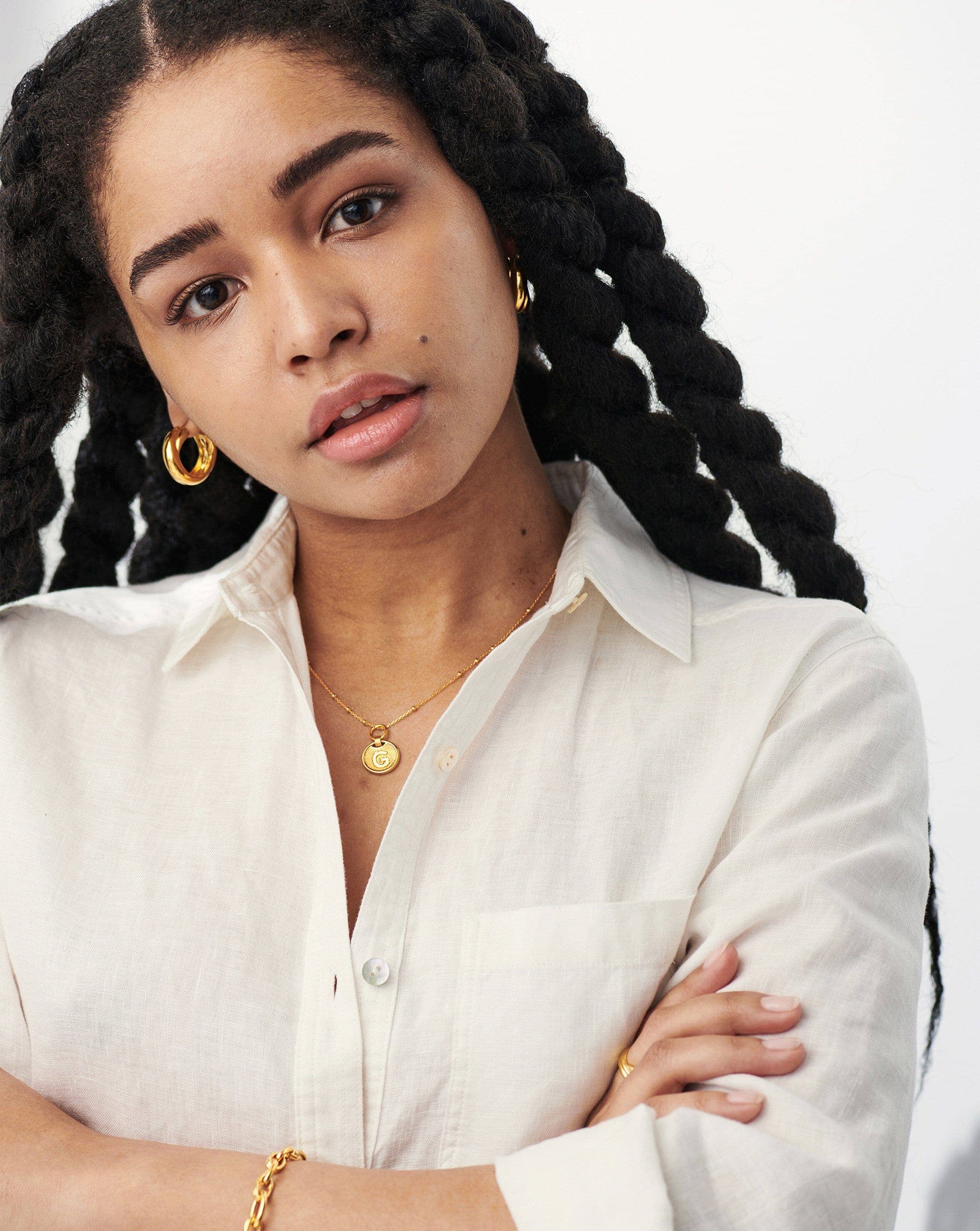 Initial Pendant Necklace - Initial G | 18ct Gold Plated Vermeil Necklaces Missoma 
