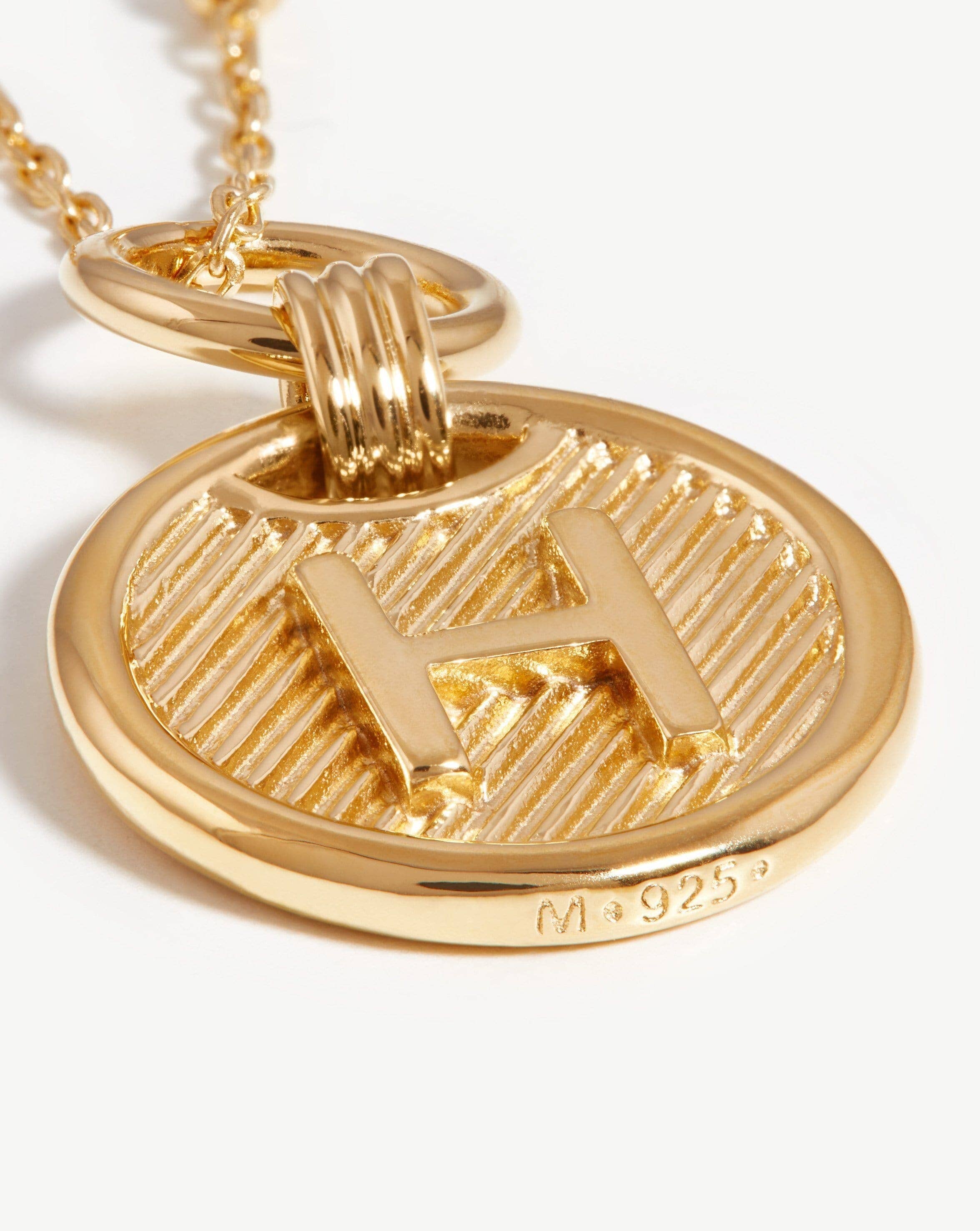 Initial Pendant Necklace - Initial H | 18ct Gold Plated Vermeil Necklaces Missoma 