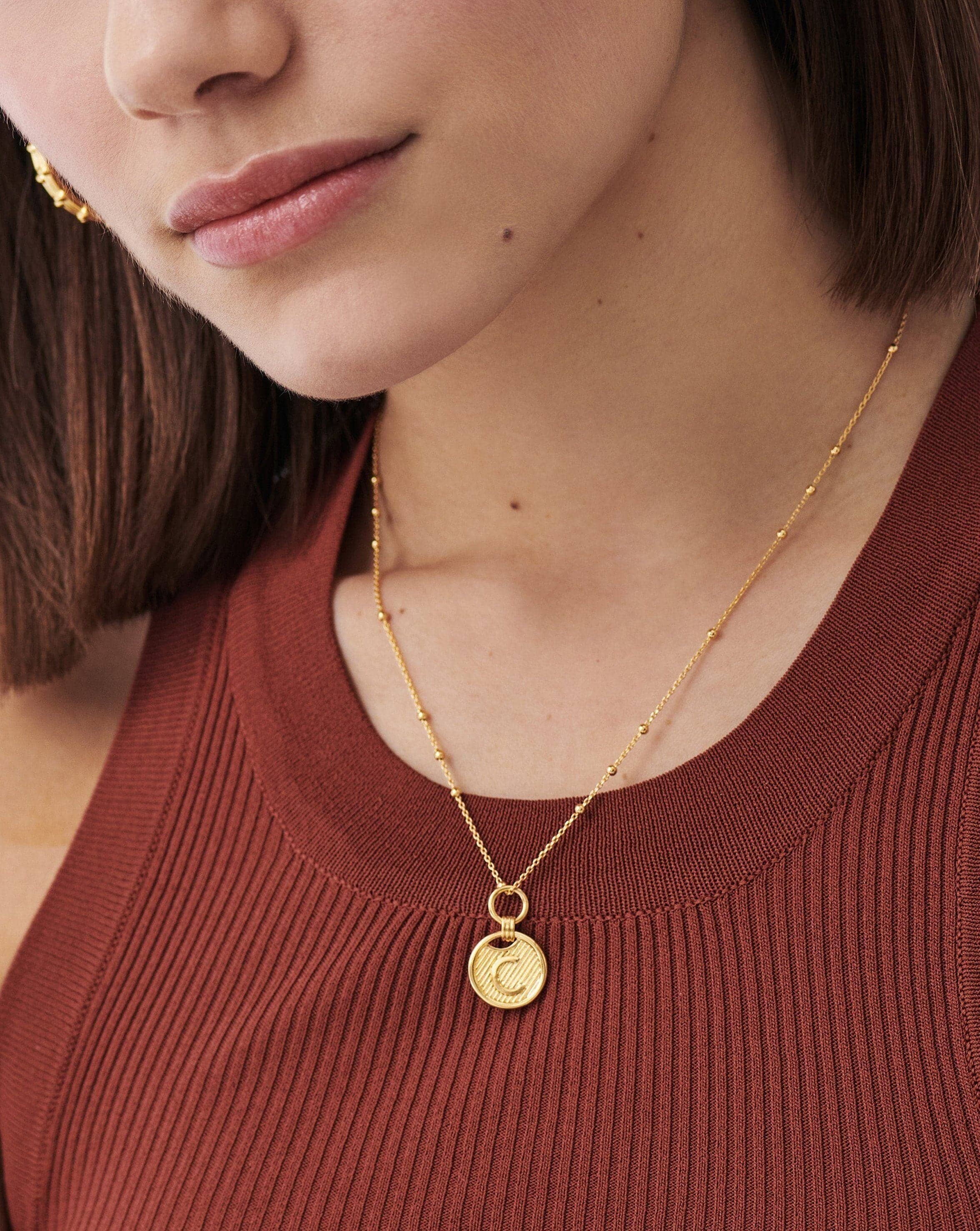 Initial Pendant Necklace - Initial H | 18ct Gold Plated Vermeil Necklaces Missoma 