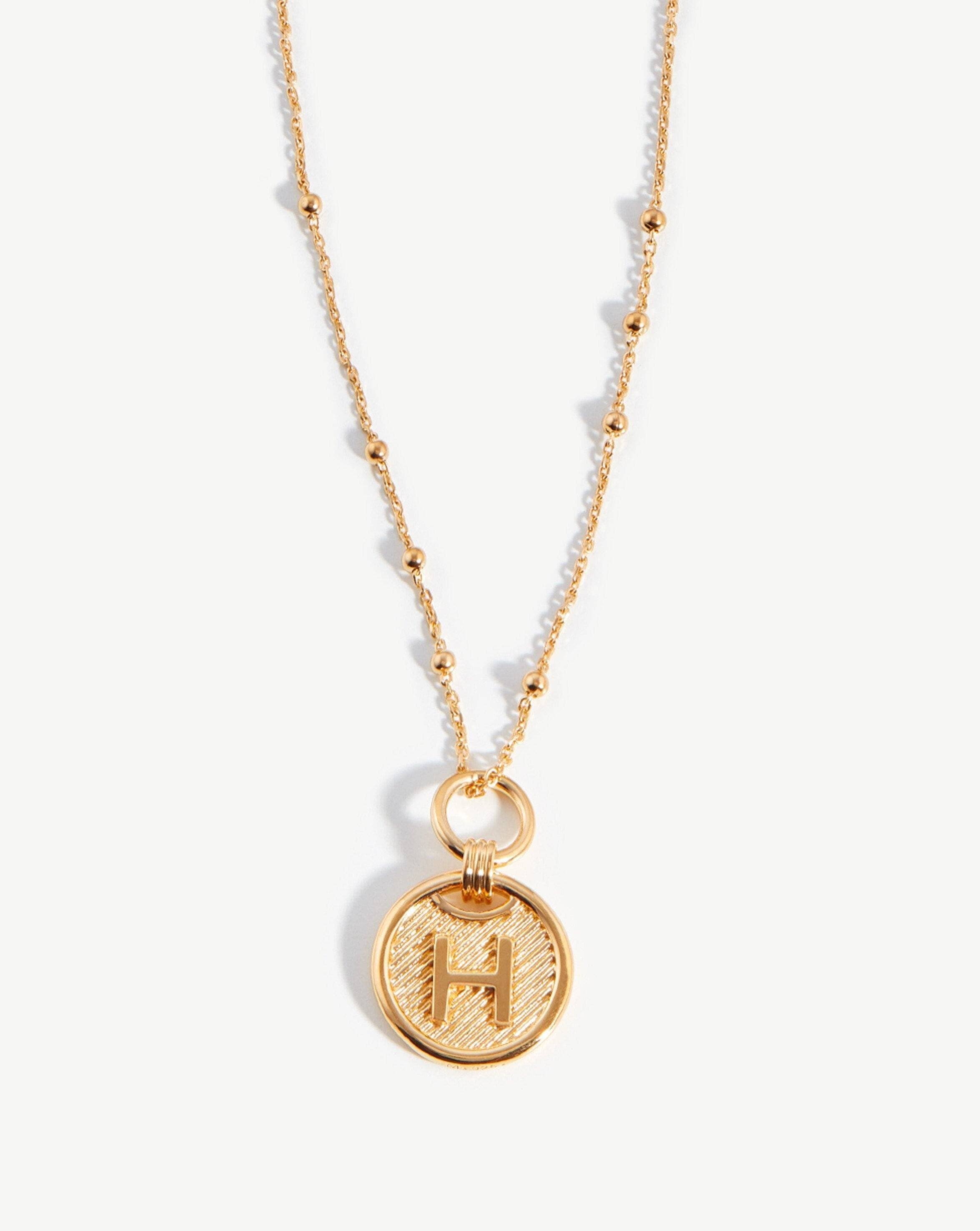 Initial Pendant Necklace - Initial H | 18ct Gold Plated Vermeil Necklaces Missoma 
