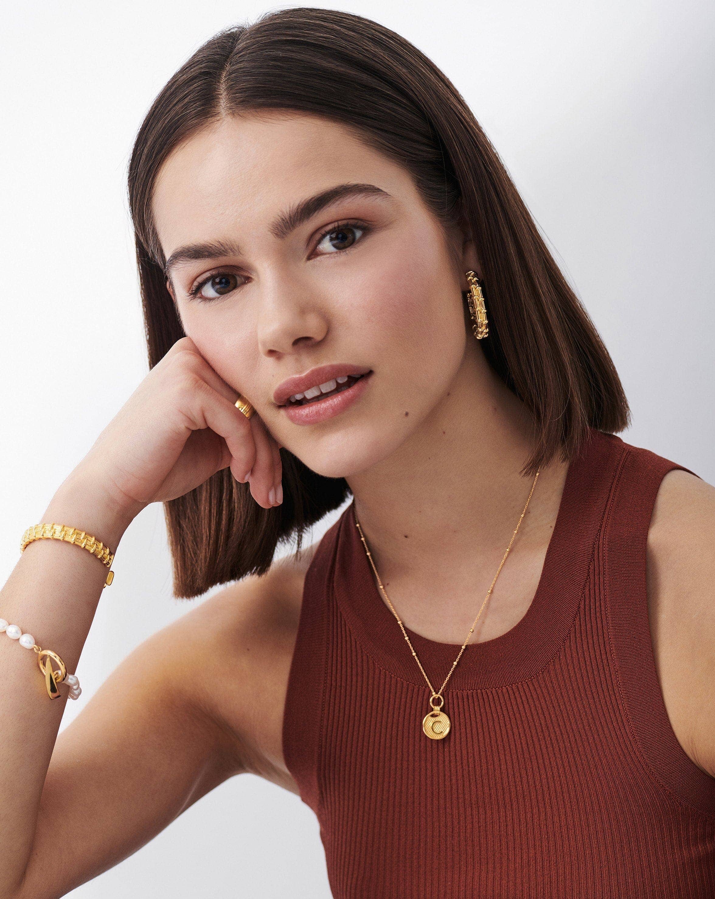 Initial Pendant Necklace - Initial H | 18ct Gold Plated Vermeil Necklaces Missoma 