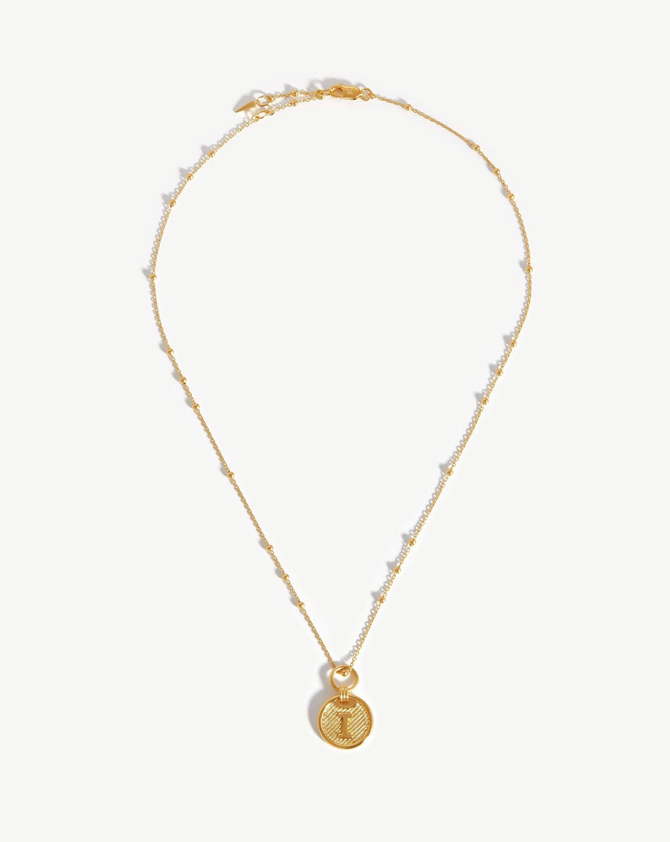 Initial Pendant Necklace - Initial I | 18ct Gold Plated Vermeil Necklaces Missoma 