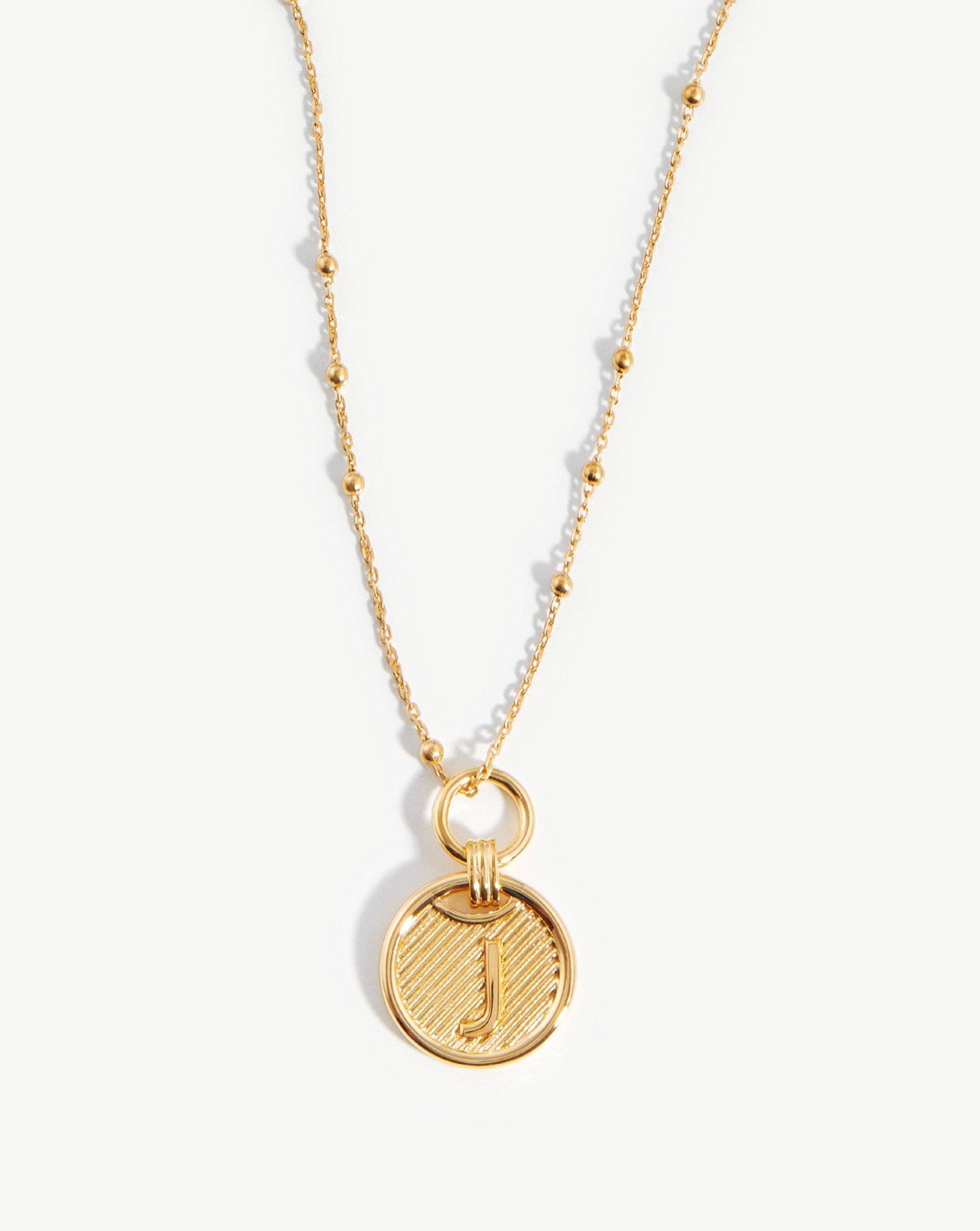 Initial Pendant Necklace - Initial J | 18ct Gold Plated Vermeil Necklaces Missoma 