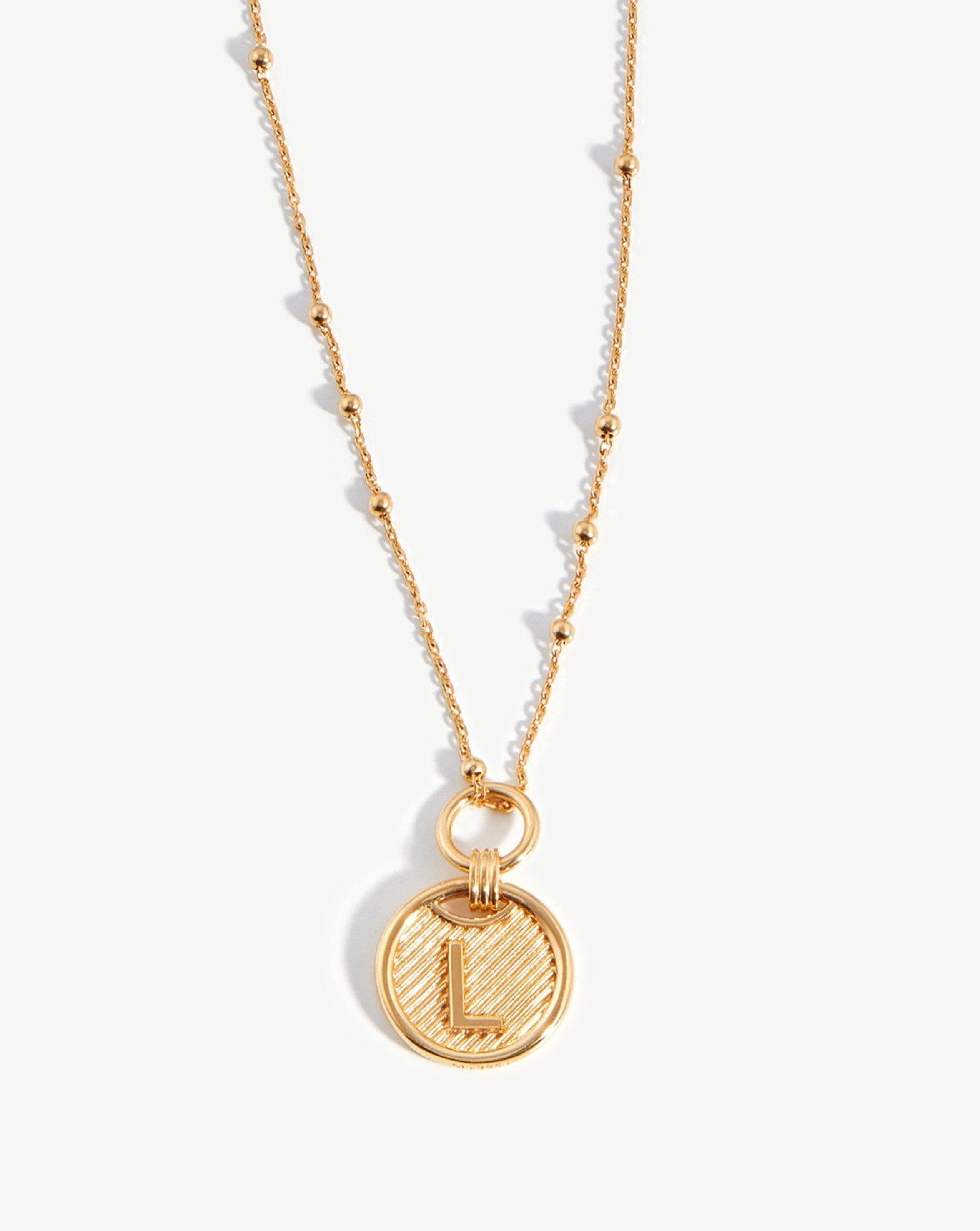 Initial Pendant Necklace - Initial L | 18ct Gold Plated Vermeil Necklaces Missoma 