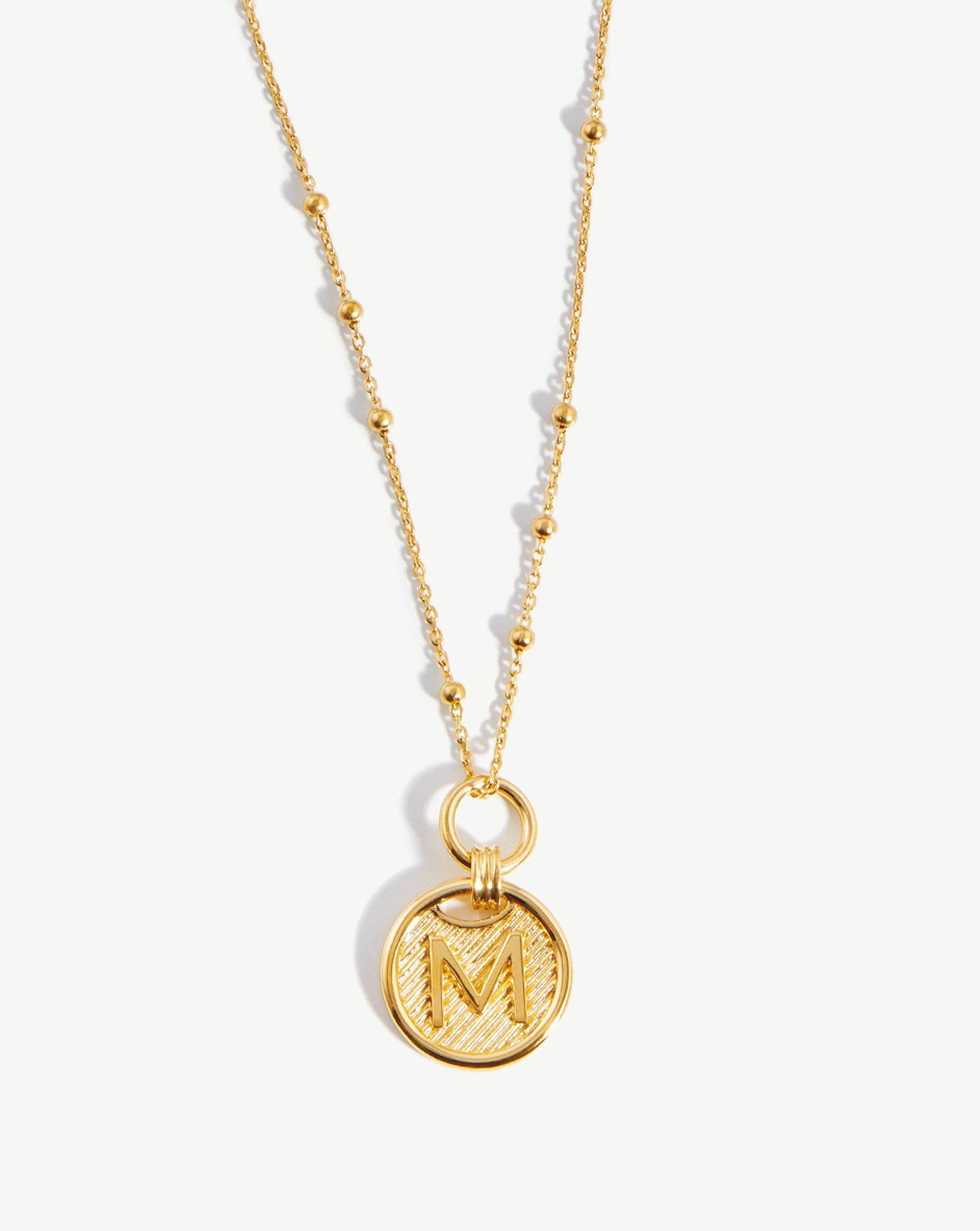 Initial Pendant Necklace - Initial M | 18ct Gold Plated Vermeil Necklaces Missoma 