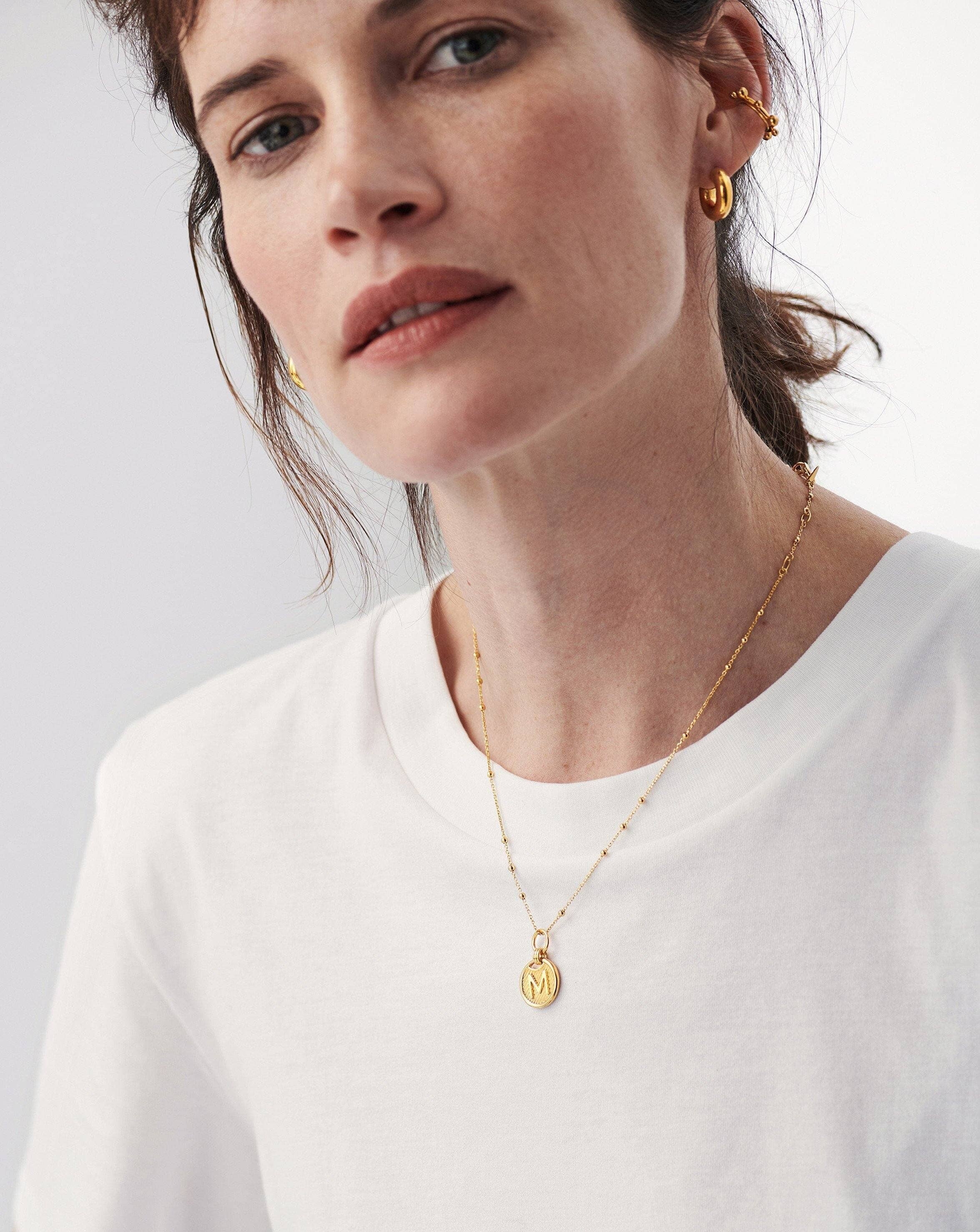 Initial Pendant Necklace - Initial M | 18ct Gold Plated Vermeil Necklaces Missoma 