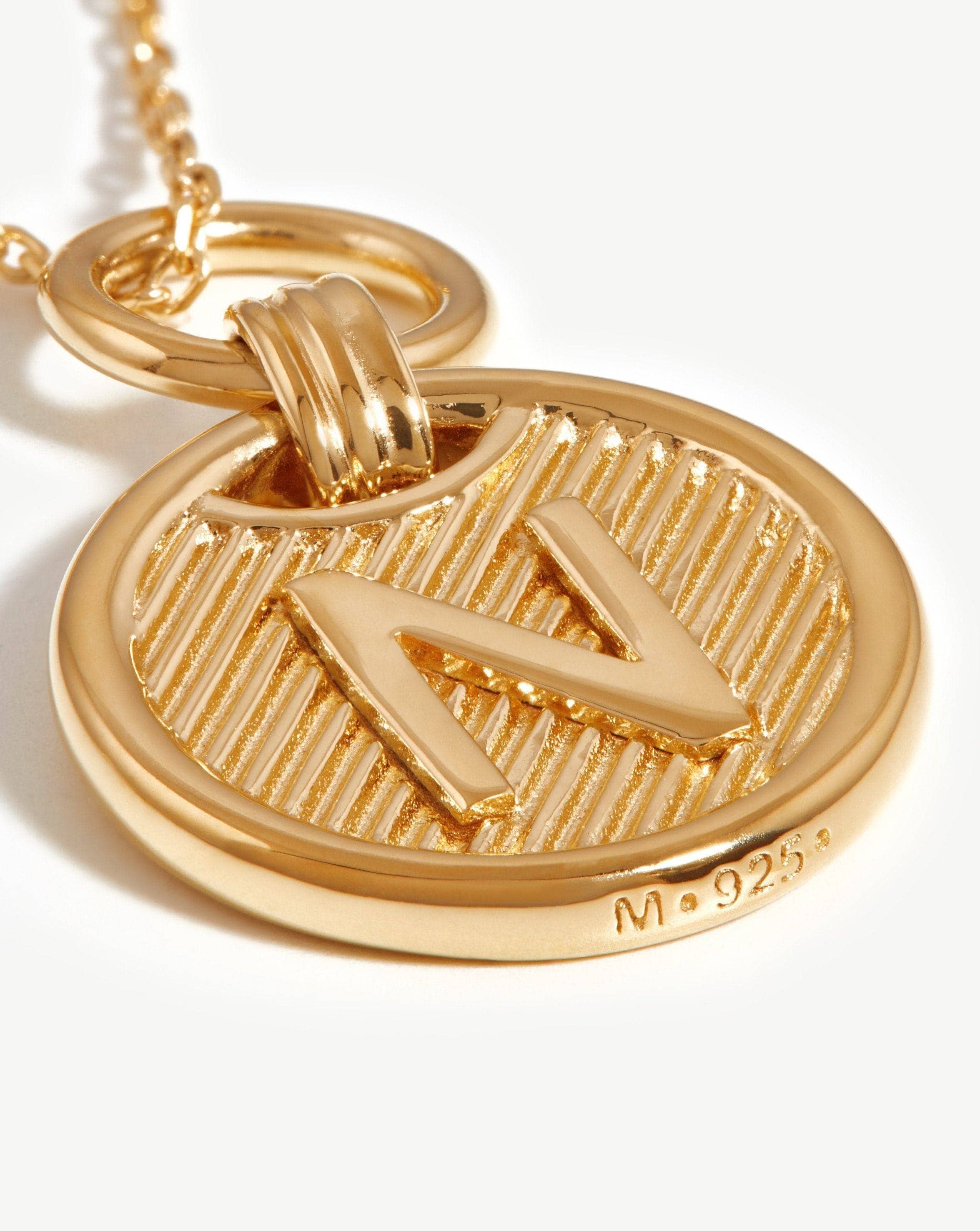 Initial Pendant Necklace - Initial N | 18ct Gold Plated Vermeil Necklaces Missoma 