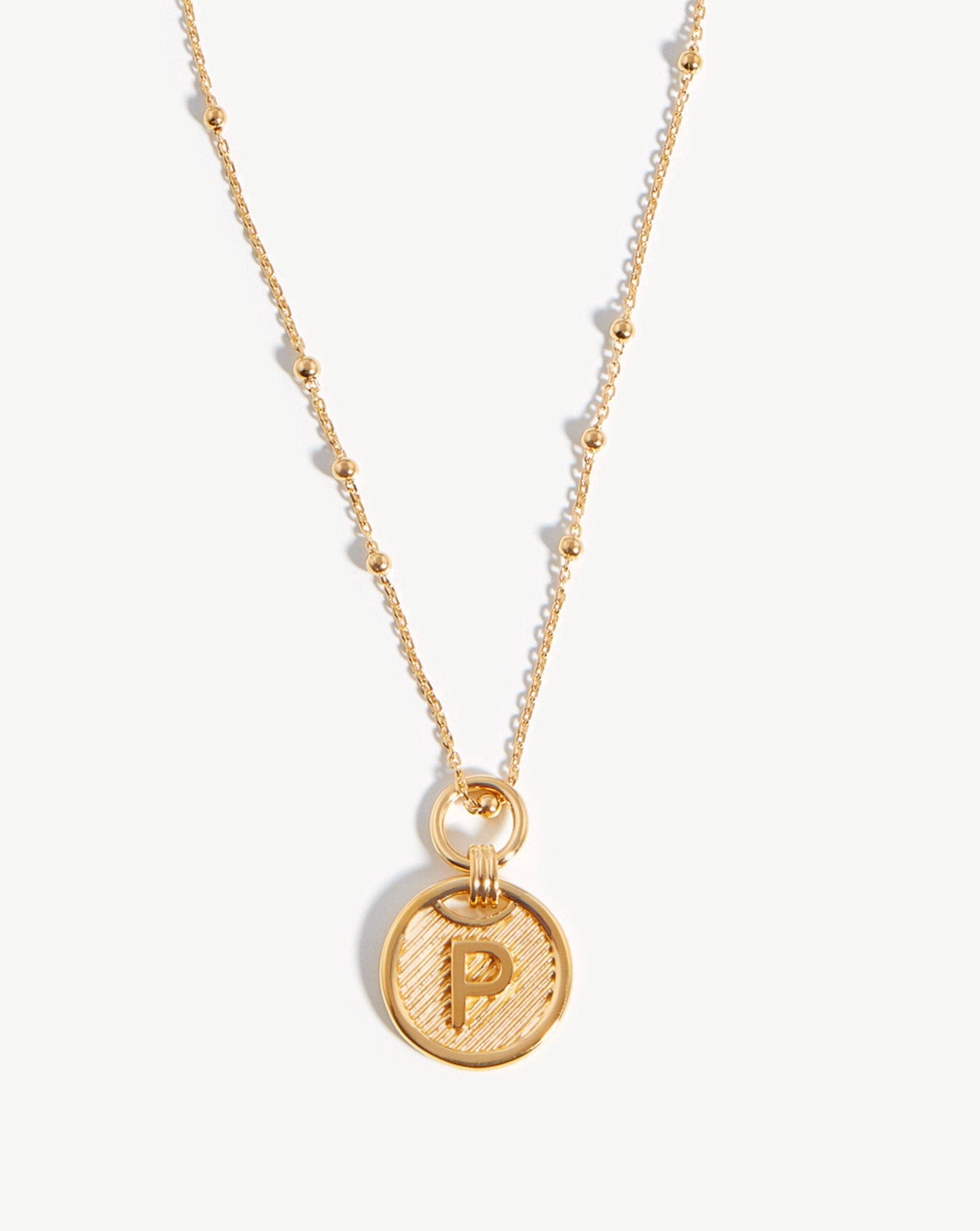 Initial Pendant Necklace - Initial P | 18ct Gold Plated Vermeil Necklaces Missoma 