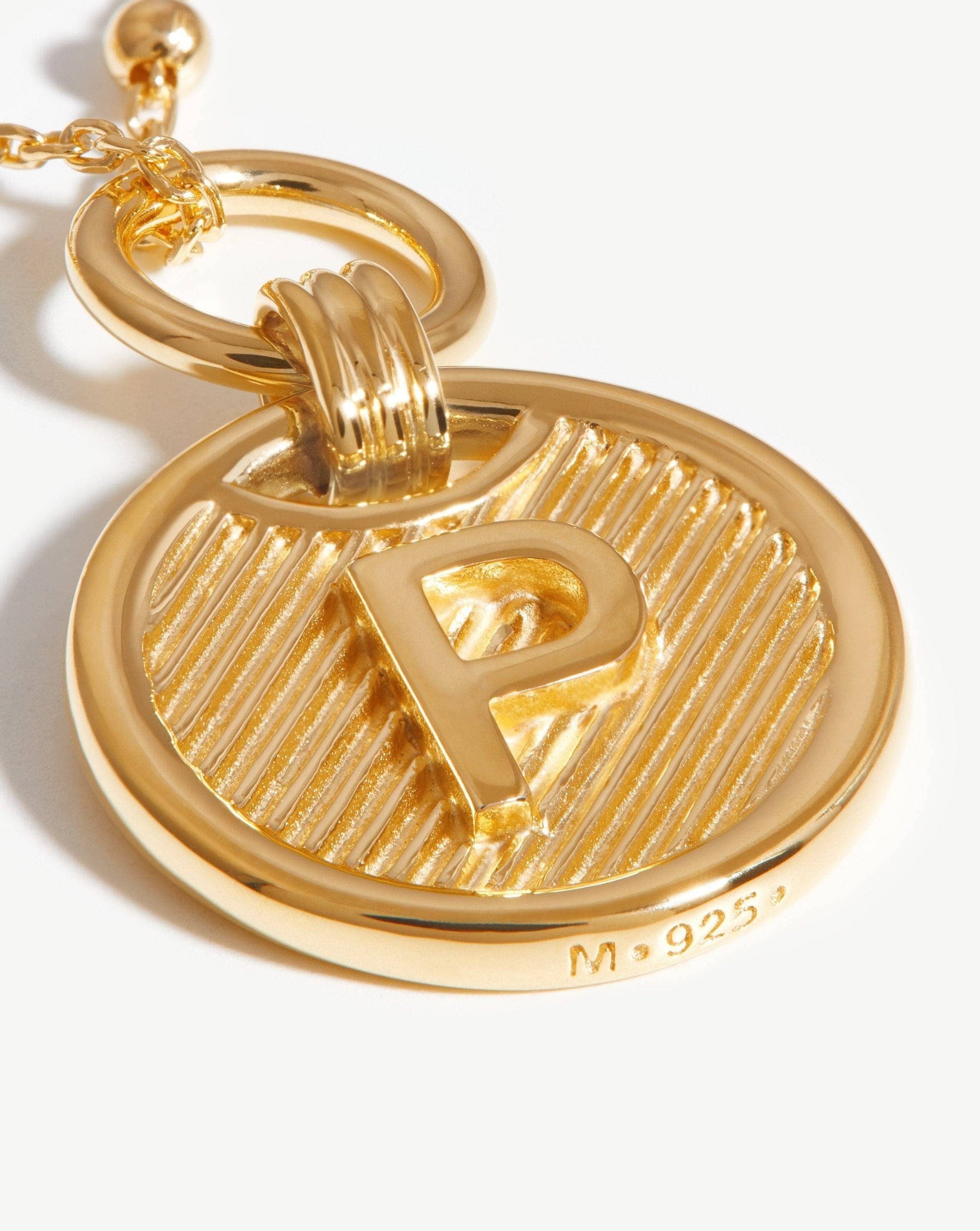 Initial Pendant Necklace - Initial P | 18ct Gold Plated Vermeil Necklaces Missoma 