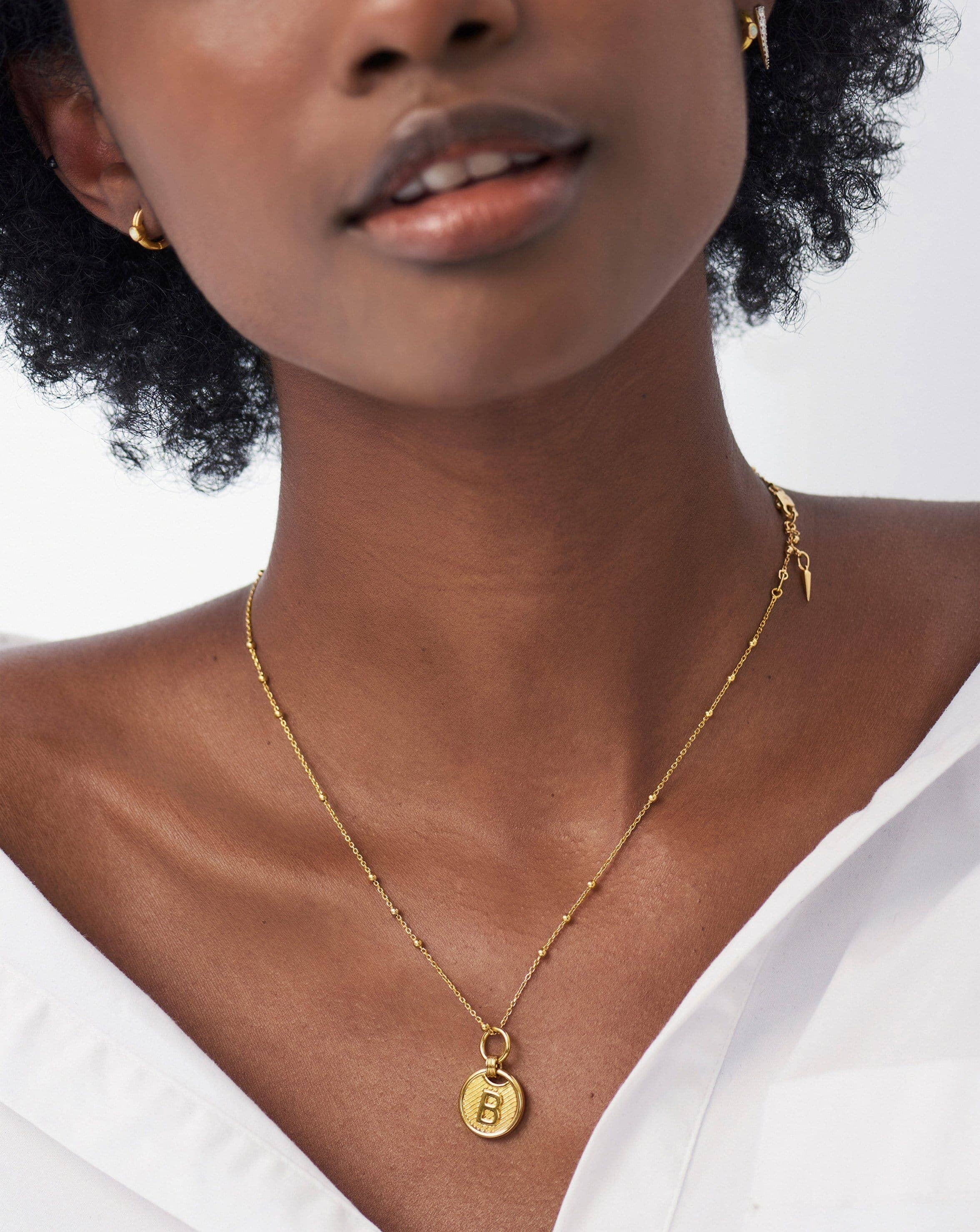 Initial Pendant Necklace - Initial P | 18ct Gold Plated Vermeil Necklaces Missoma 