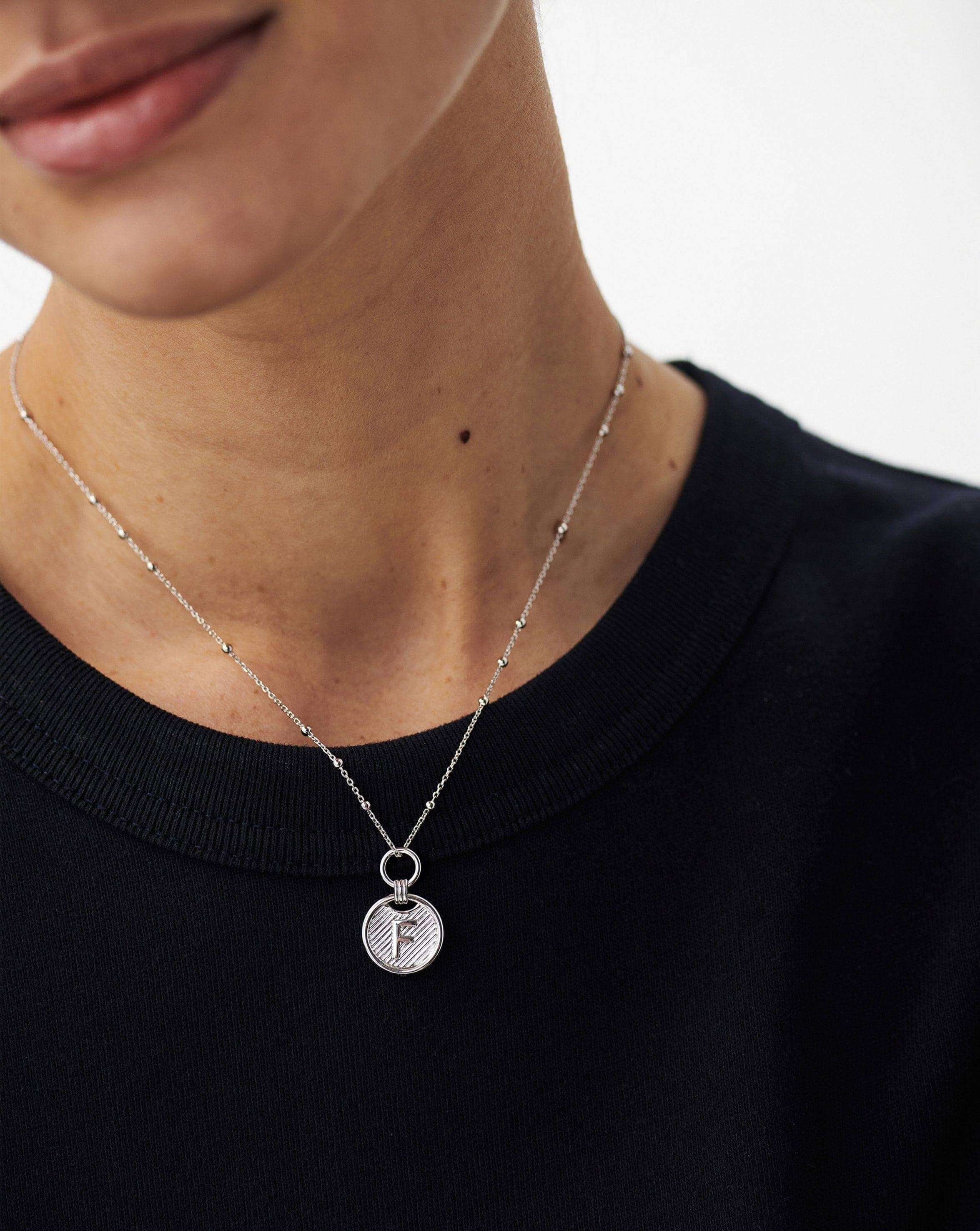 Initial Pendant Necklace - Initial Q | Sterling Silver Necklaces Missoma 