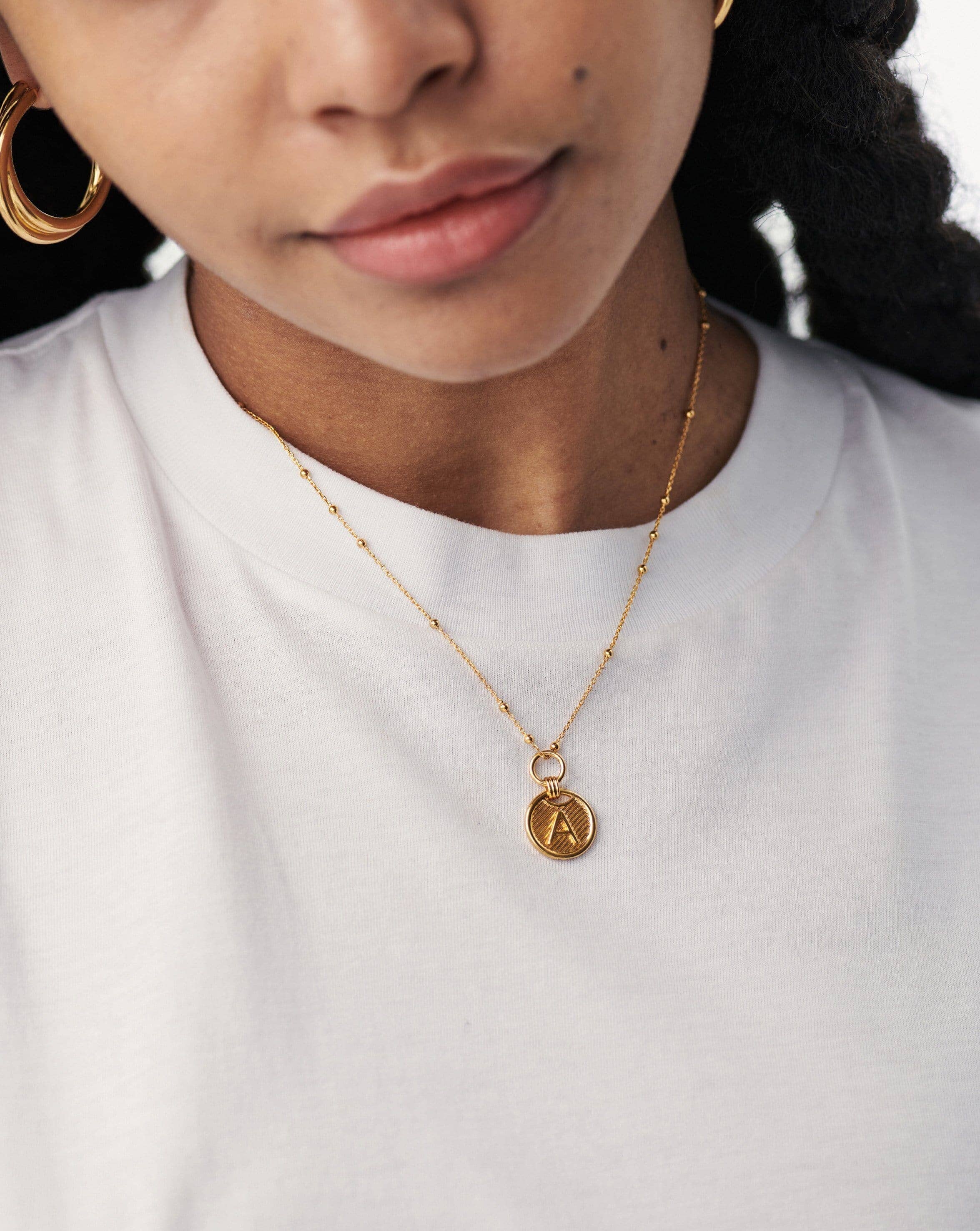 Initial Pendant Necklace - Initial T | 18ct Gold Plated Vermeil Necklaces Missoma 