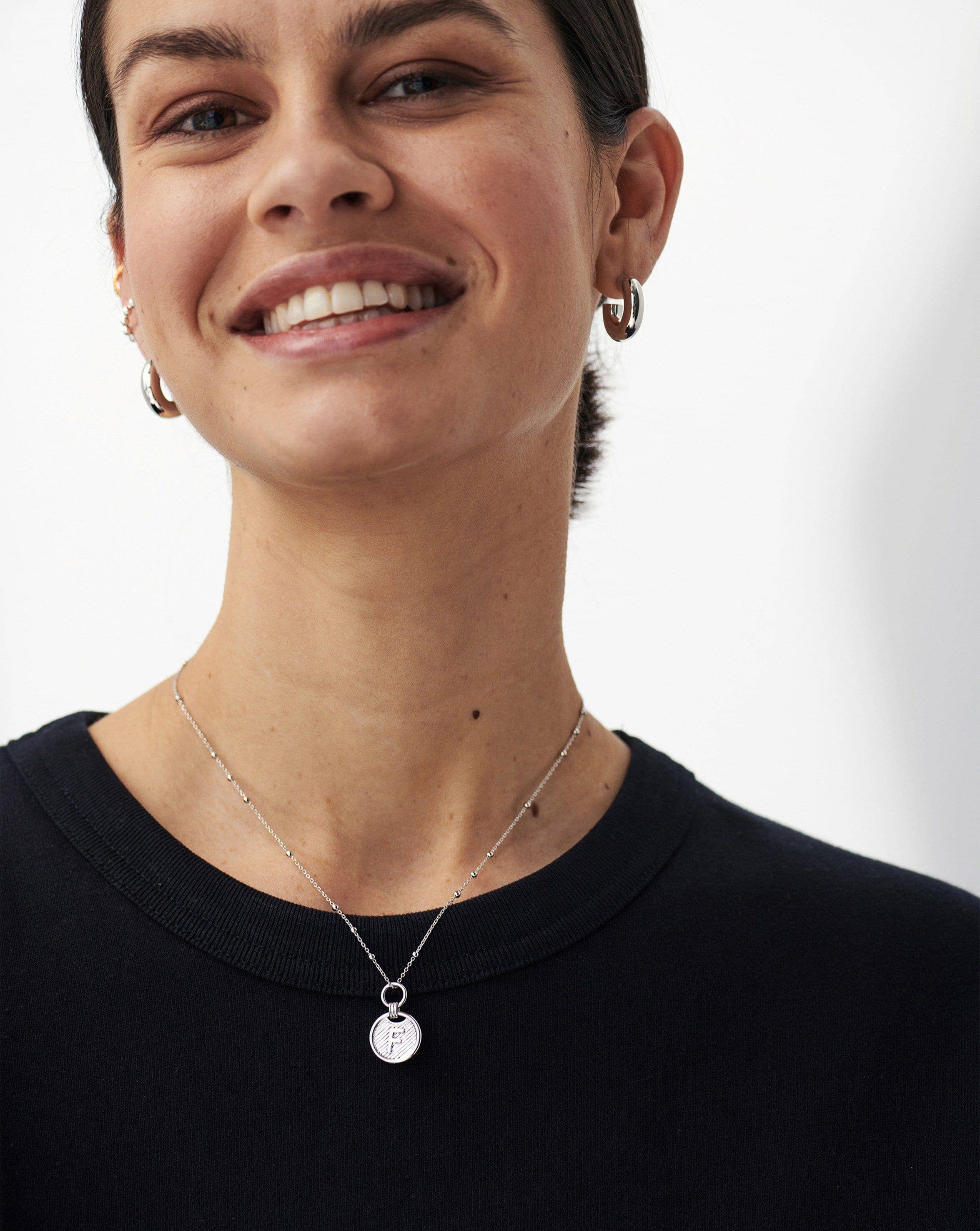 Initial Pendant Necklace - Initial U | Sterling Silver Necklaces Missoma 