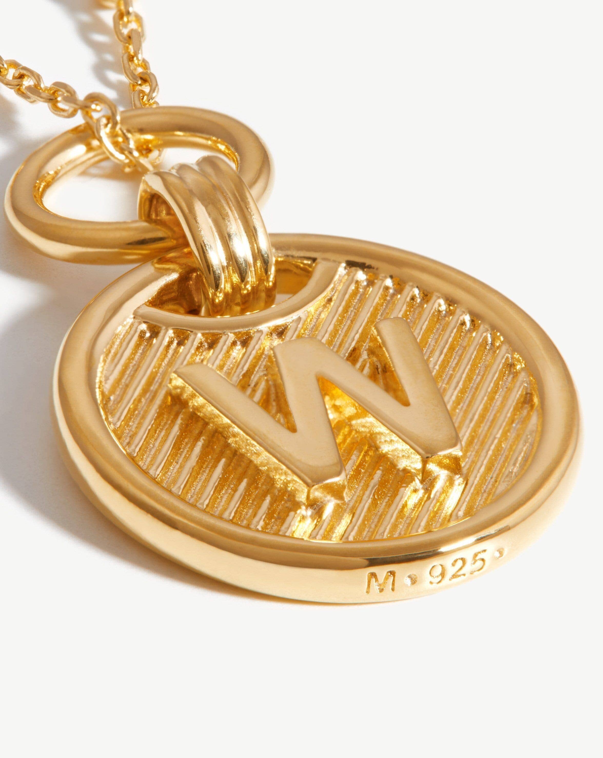 Initial Pendant Necklace - Initial W | 18ct Gold Plated Vermeil Necklaces Missoma 