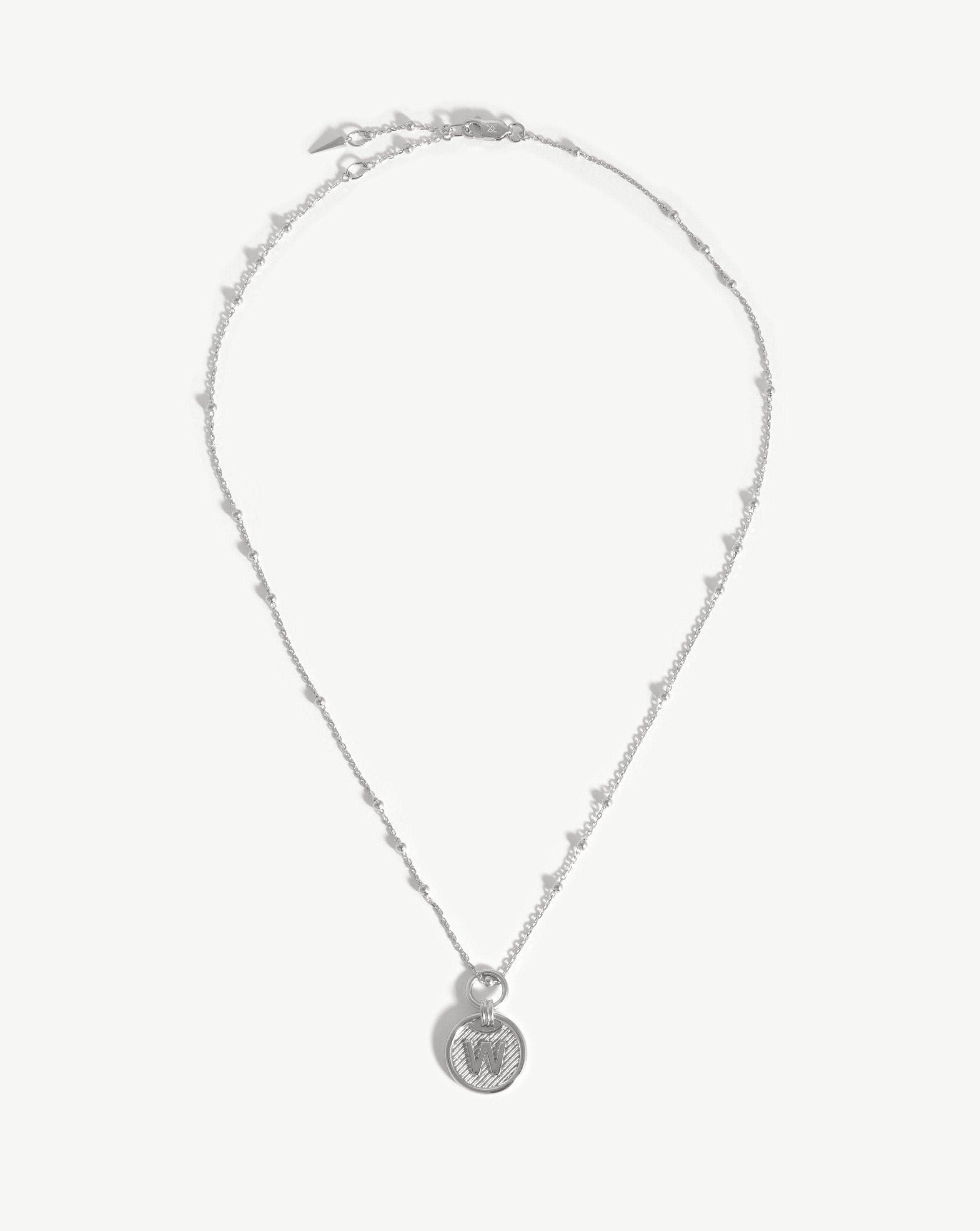 Initial Pendant Necklace - Initial W | Sterling Silver Necklaces Missoma 
