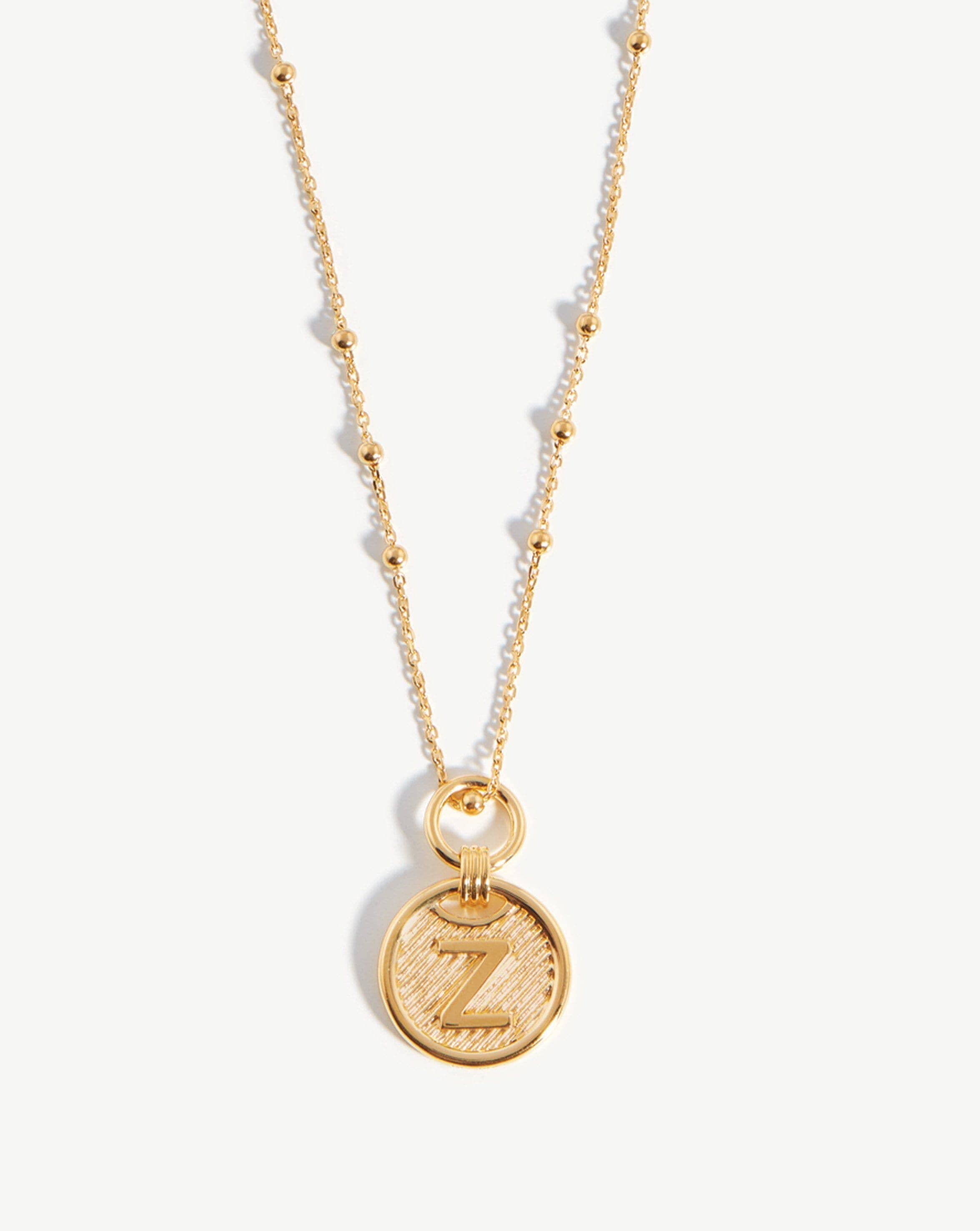 Initial Pendant Necklace - Initial Z | 18ct Gold Plated Vermeil Necklaces Missoma 