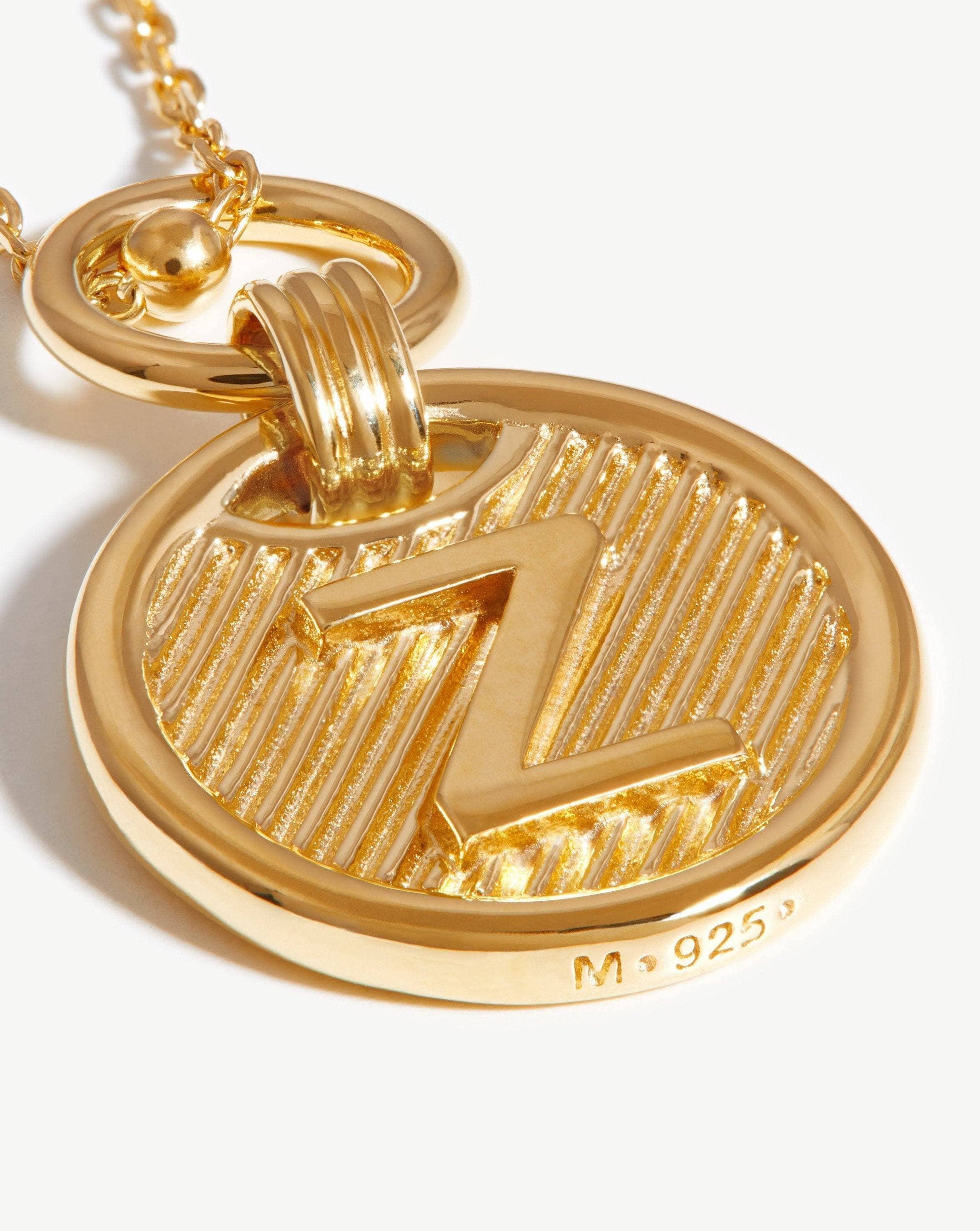 Initial Pendant Necklace - Initial Z | 18ct Gold Plated Vermeil Necklaces Missoma 