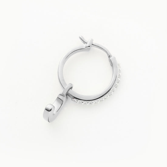 Initial Single Charm Hoop Earring - Initial J | Sterling Silver Earrings Missoma 