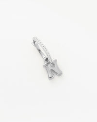 Initial Single Charm Hoop Earring - Initial N | Sterling Silver Earrings Missoma 