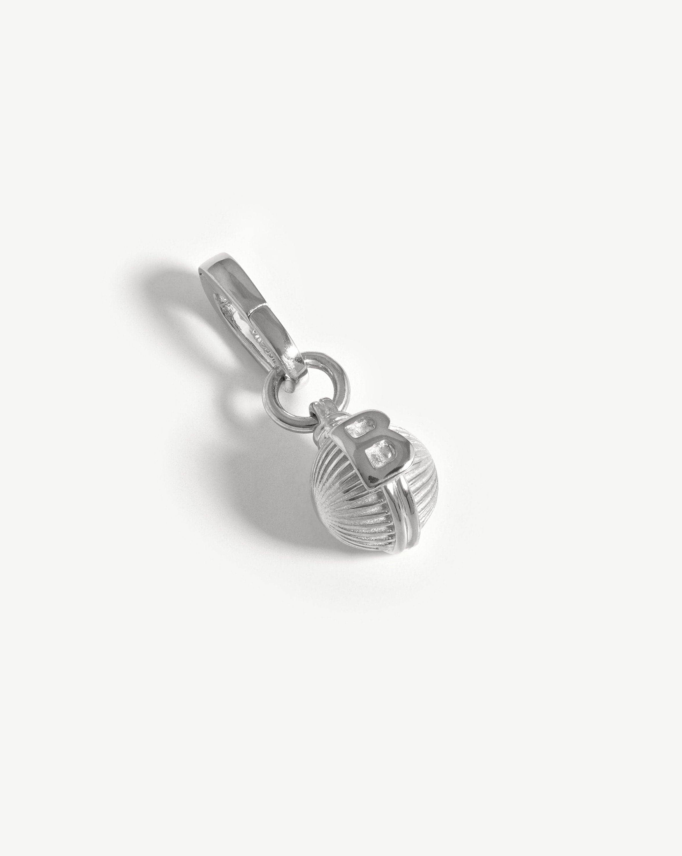 Initial Sphere Clip-On Pendant - Initial B | Silver Plated Charms & Pendants Missoma 