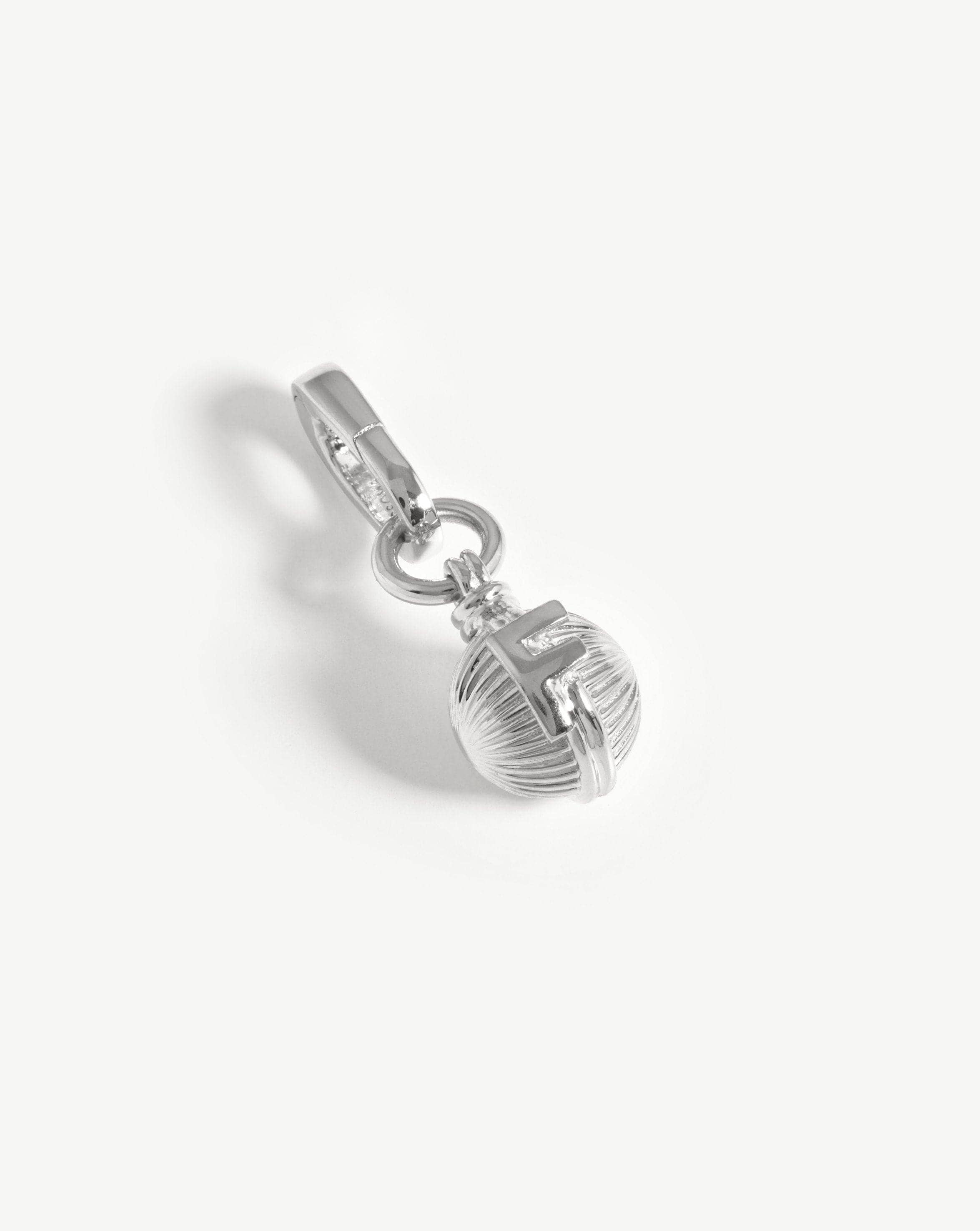 Initial Sphere Clip-On Pendant - Initial F | Silver Plated Charms & Pendants Missoma 