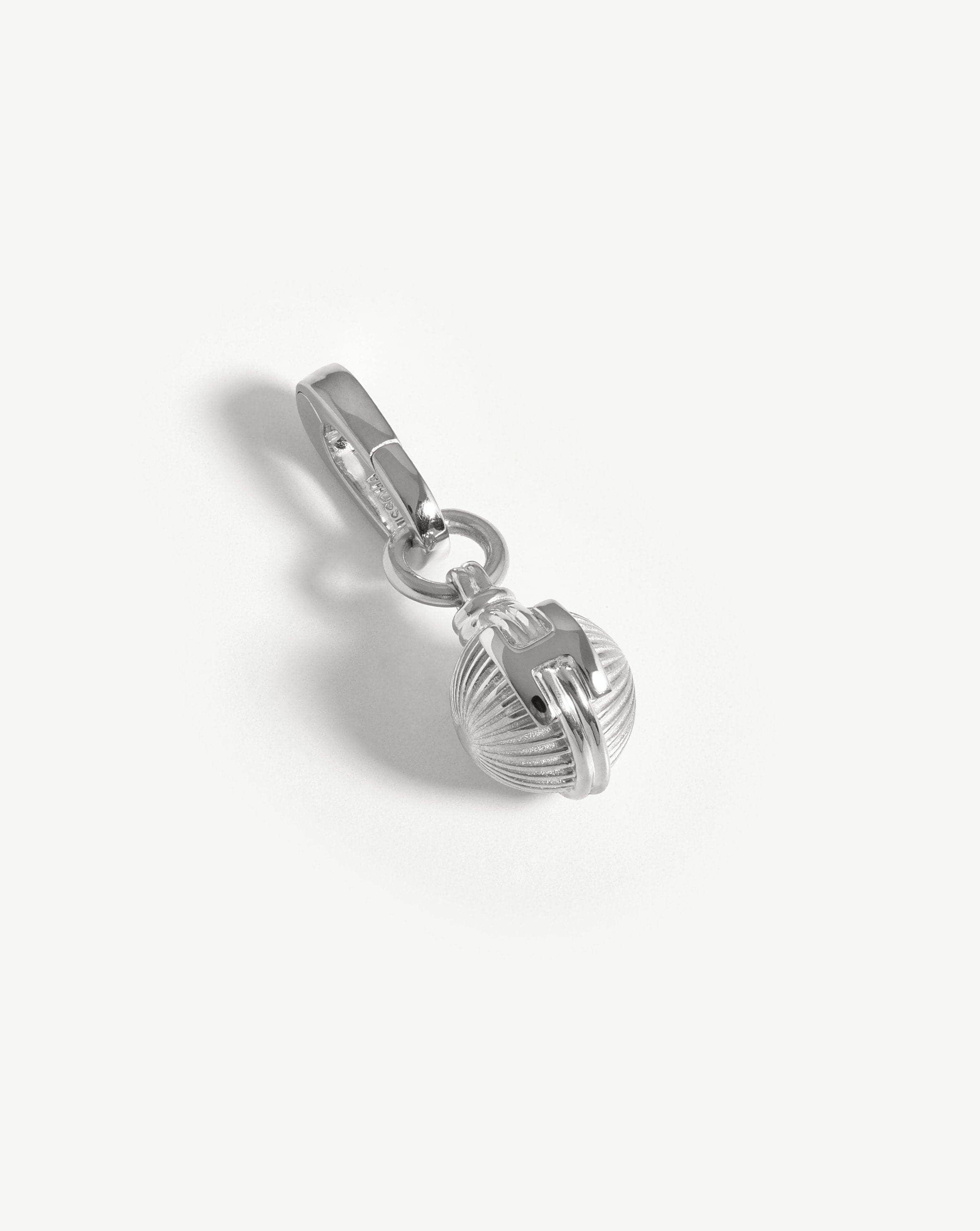 Initial Sphere Clip-On Pendant - Initial H | Silver Plated Charms & Pendants Missoma 