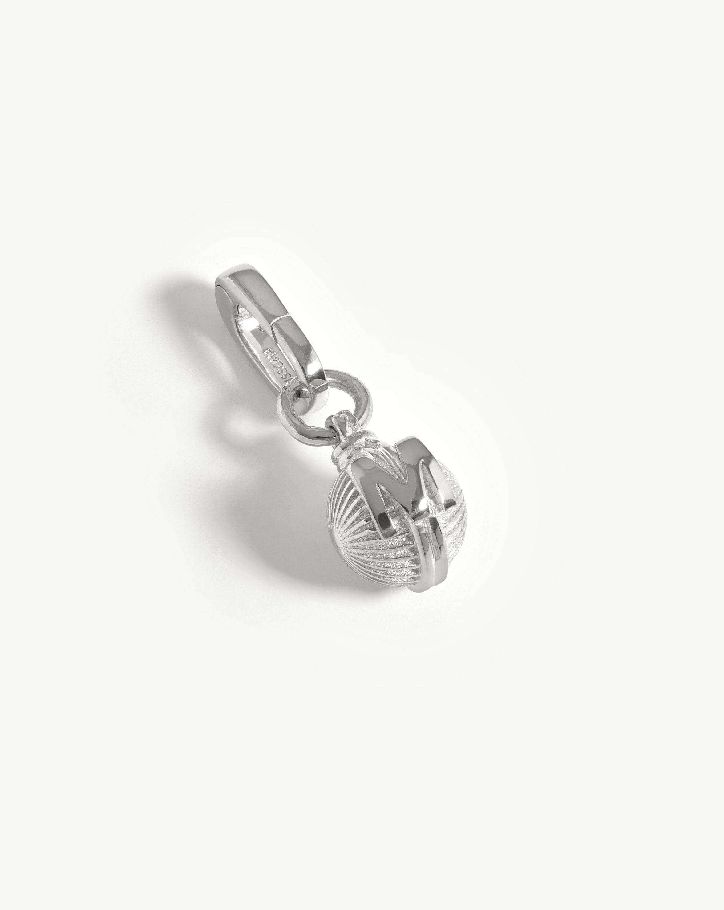 Initial Sphere Clip-On Pendant - Initial M | Silver Plated Charms & Pendants Missoma 