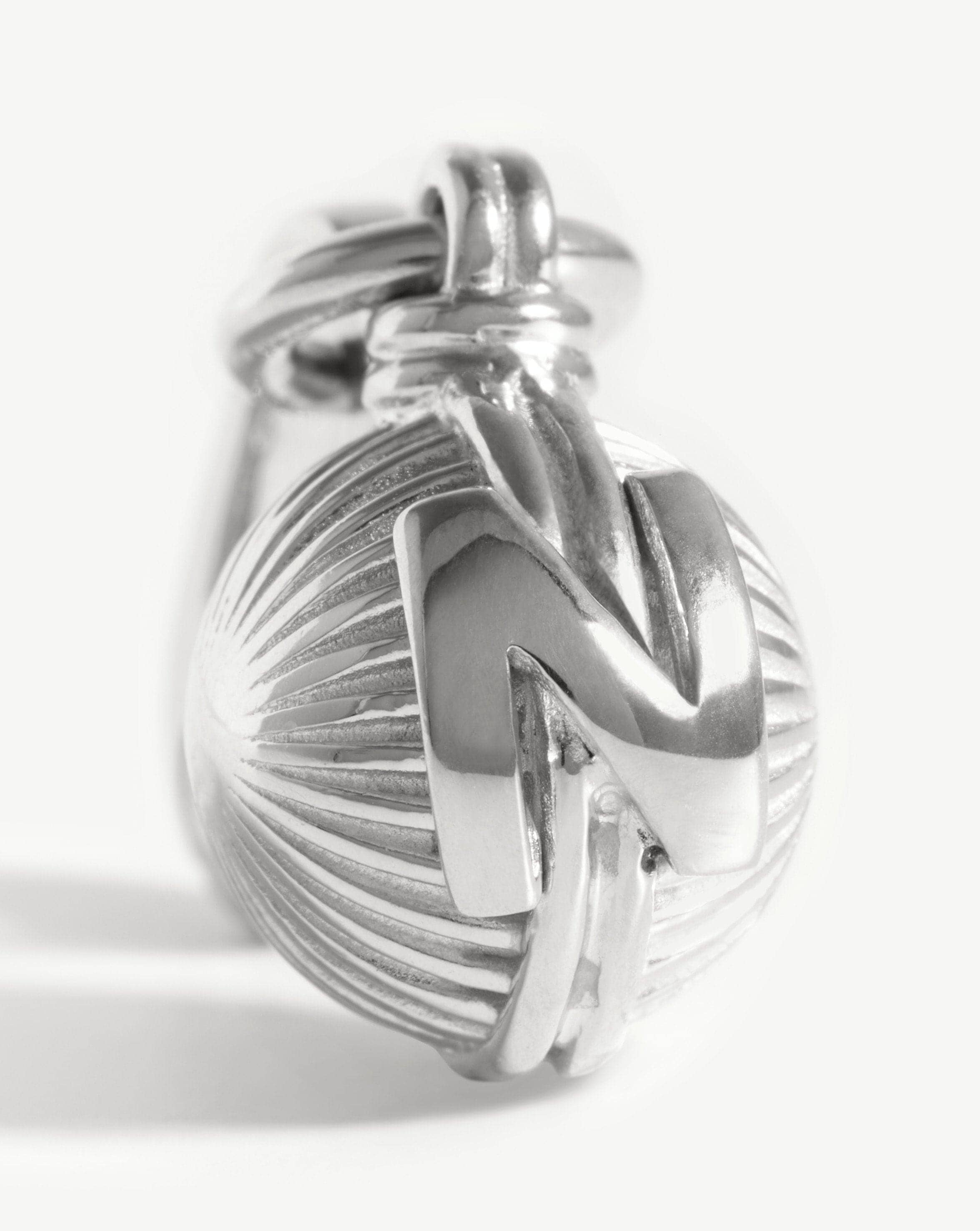 Initial Sphere Clip-On Pendant - Initial N | Silver Plated Charms & Pendants Missoma 