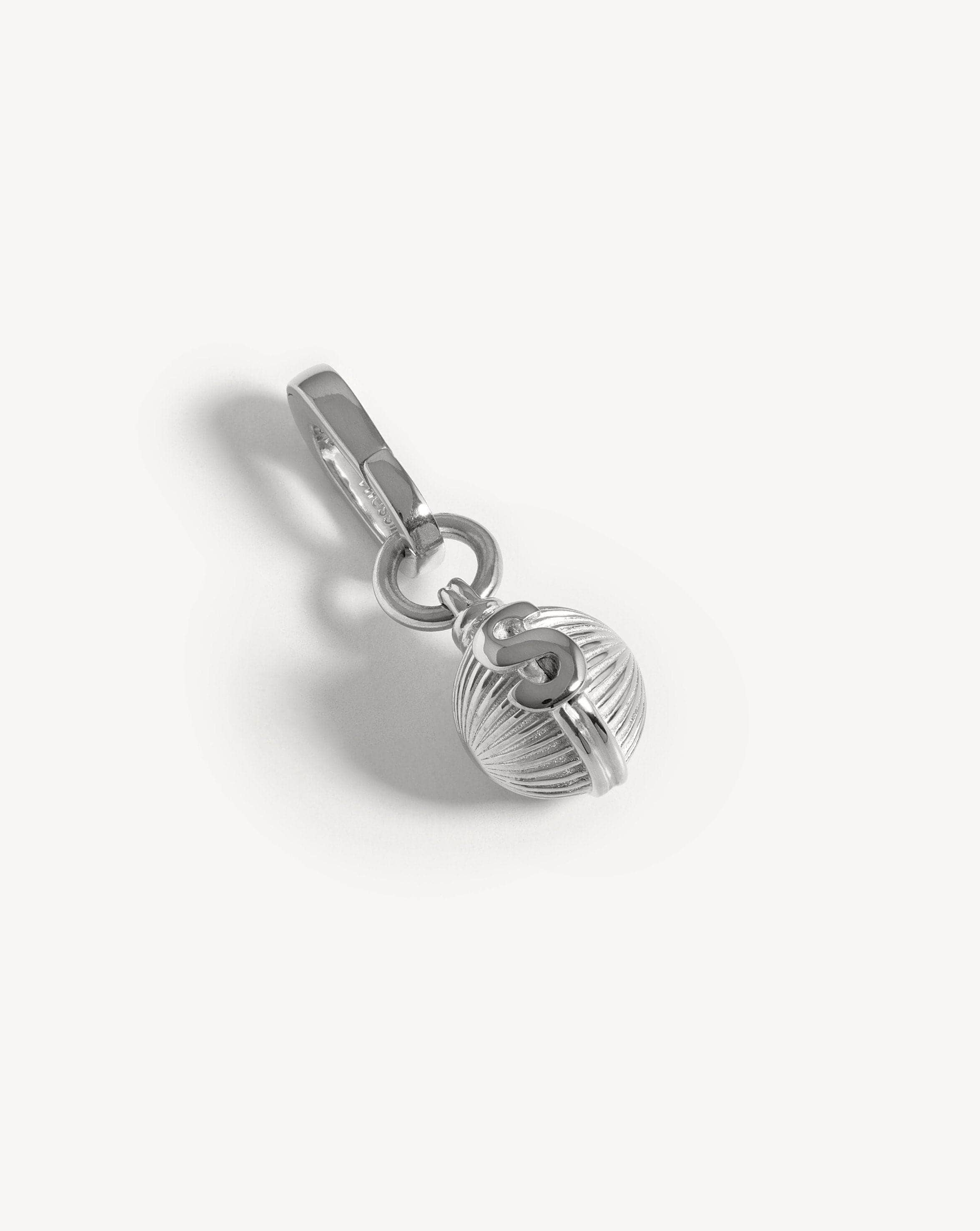 Initial Sphere Clip-On Pendant - Initial S | Silver Plated Charms & Pendants Missoma 