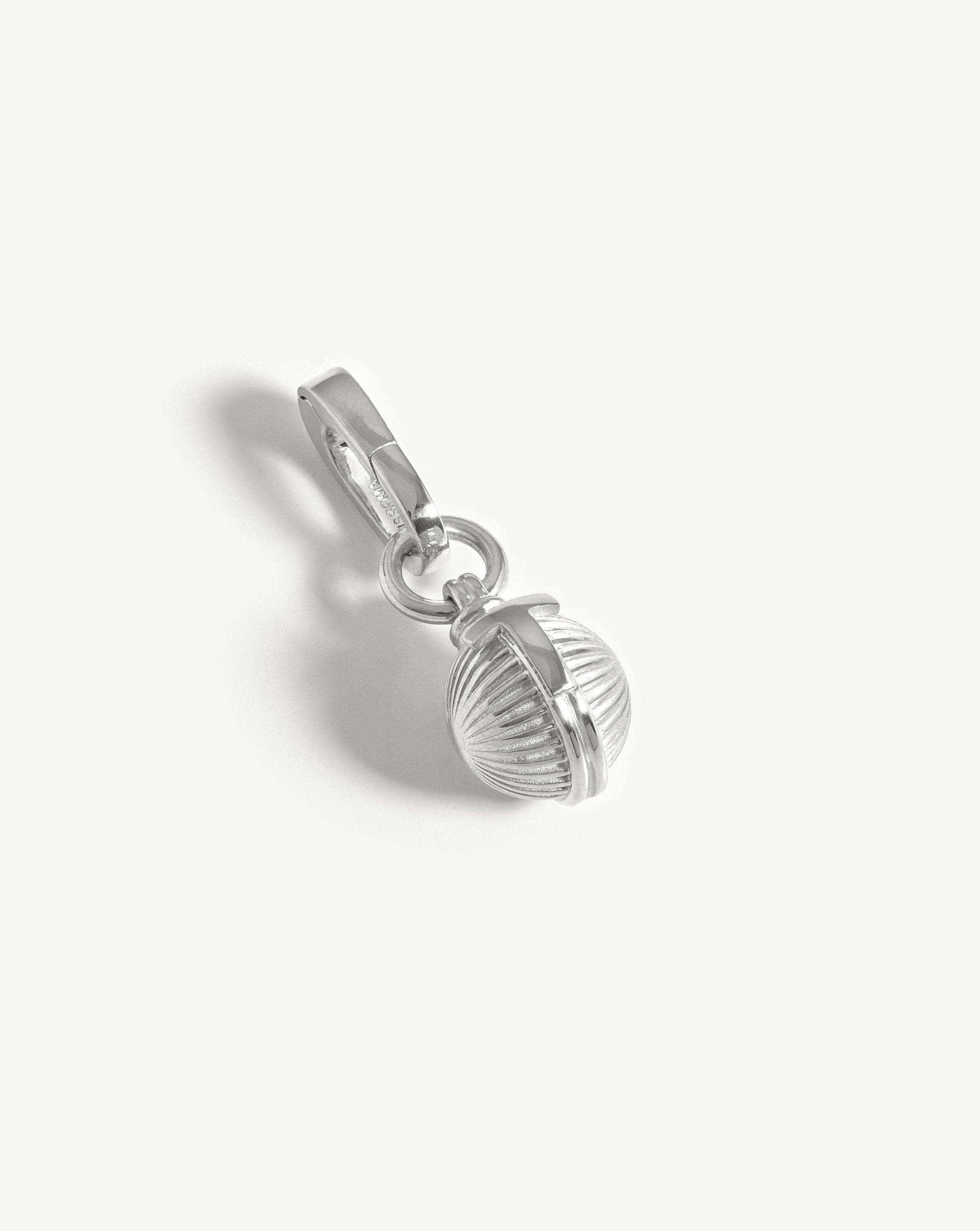 Initial Sphere Clip-On Pendant - Initial T | Silver Plated Charms & Pendants Missoma 
