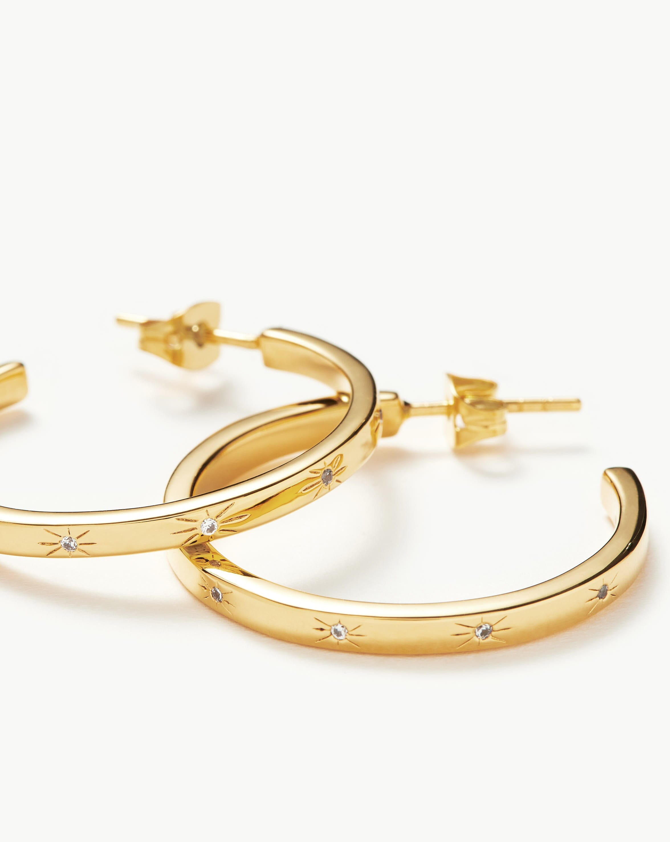 Interstellar Star Studded Medium Hoop Earrings Earrings Missoma 