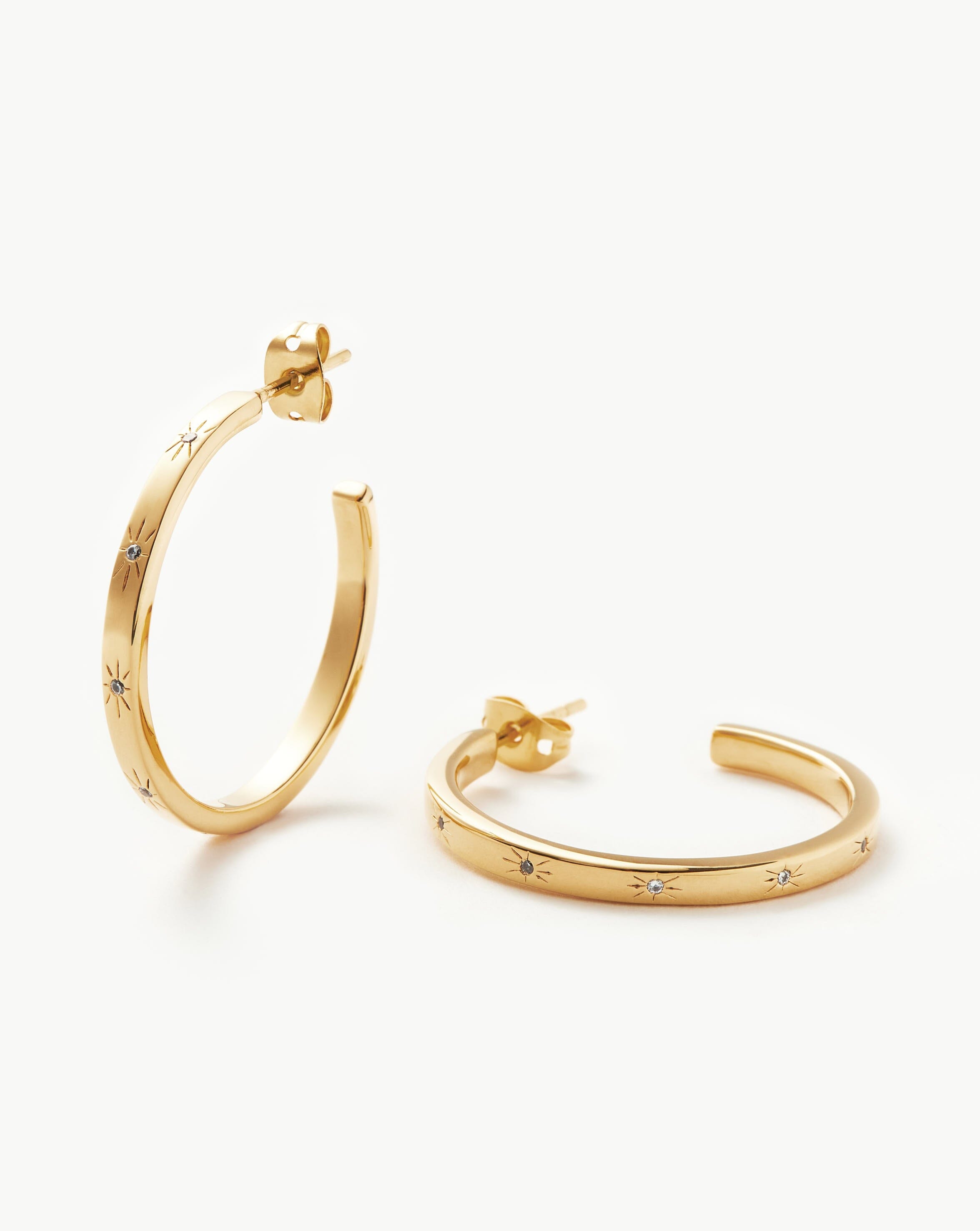 Interstellar Star Studded Medium Hoop Earrings Earrings Missoma 
