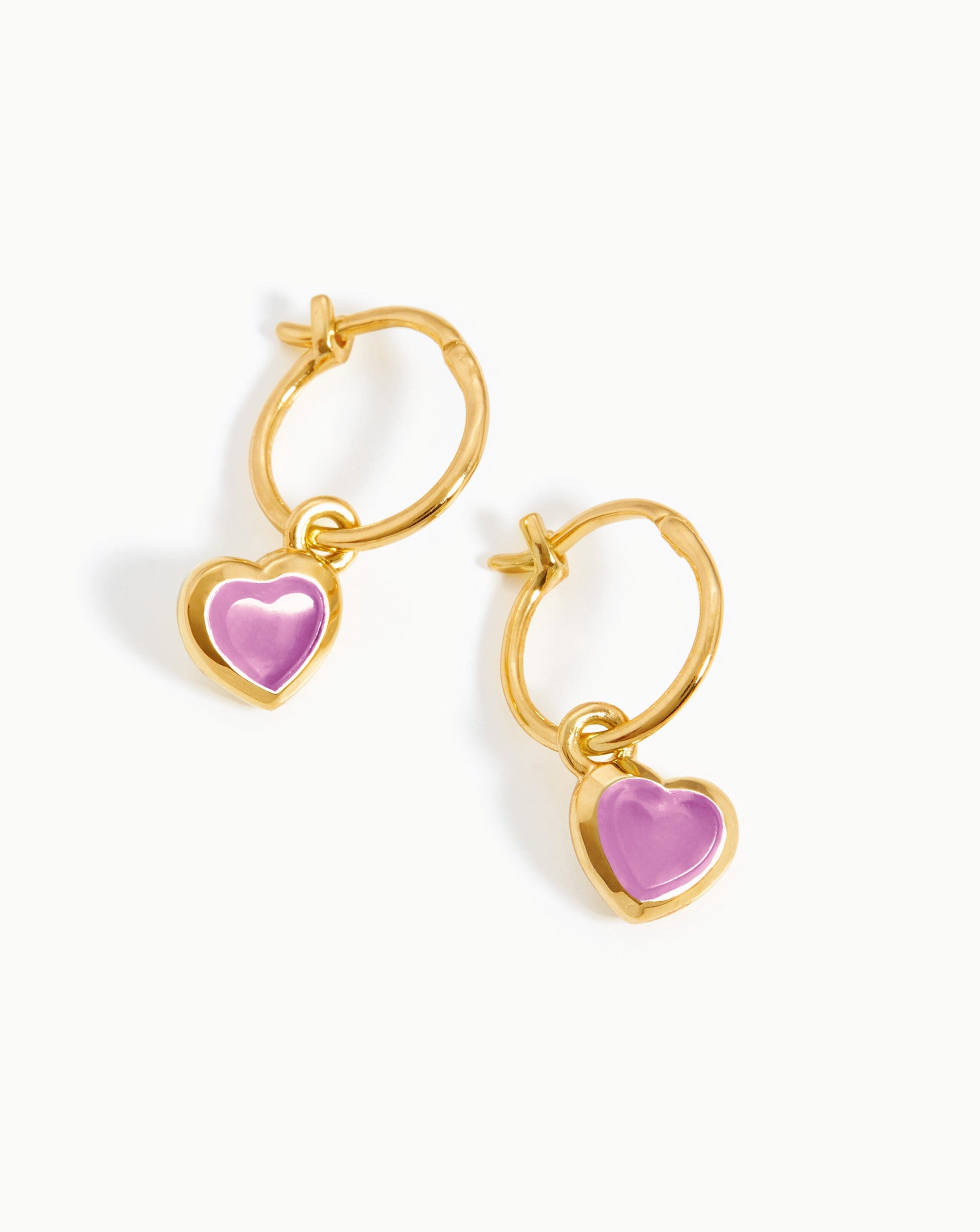 Jelly Heart Gemstone Charm Hoop Earrings Earrings Missoma 