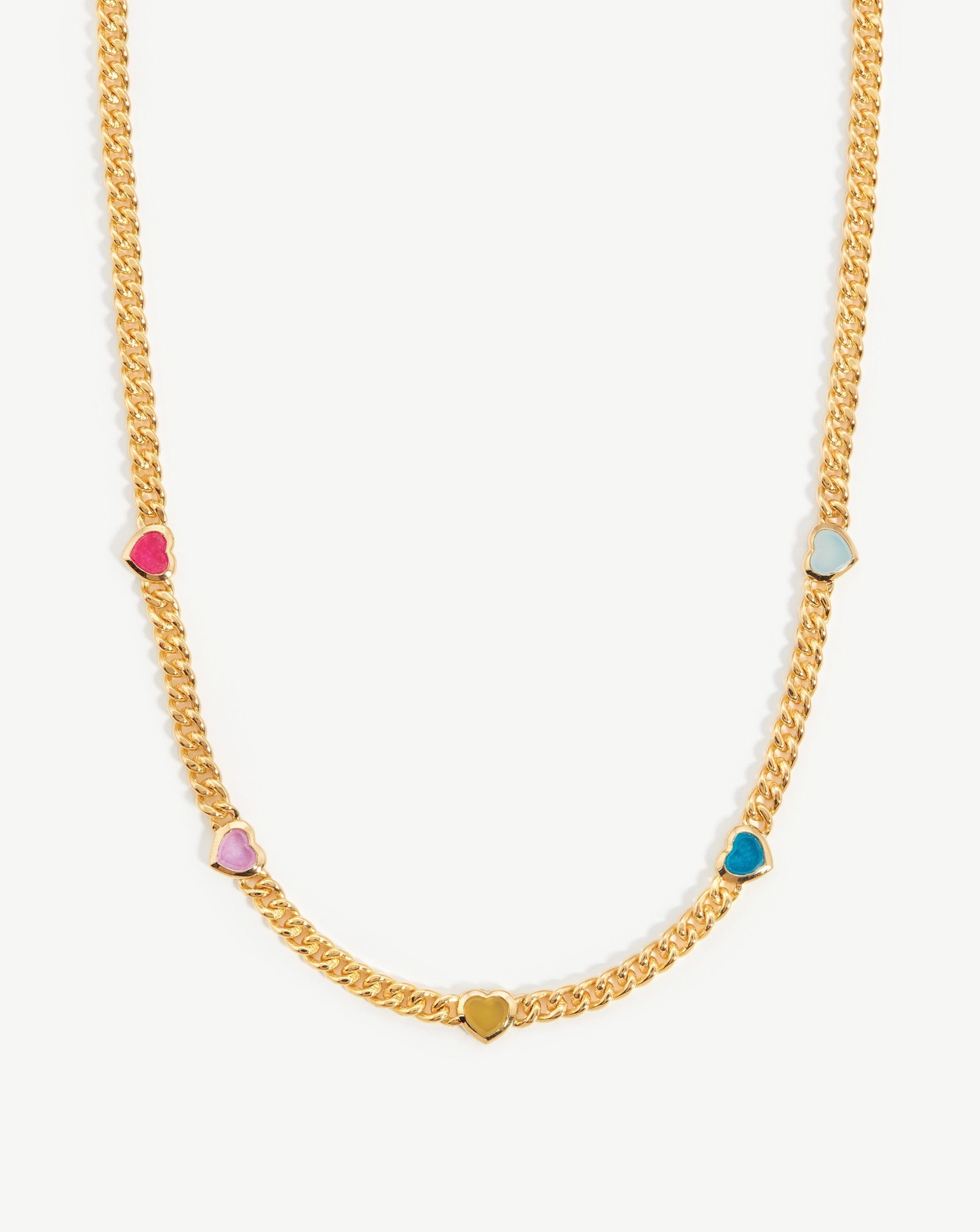 Jelly Heart Gemstone Charm Necklace | 18ct Gold Plated/Multi Quartz Necklaces Missoma 