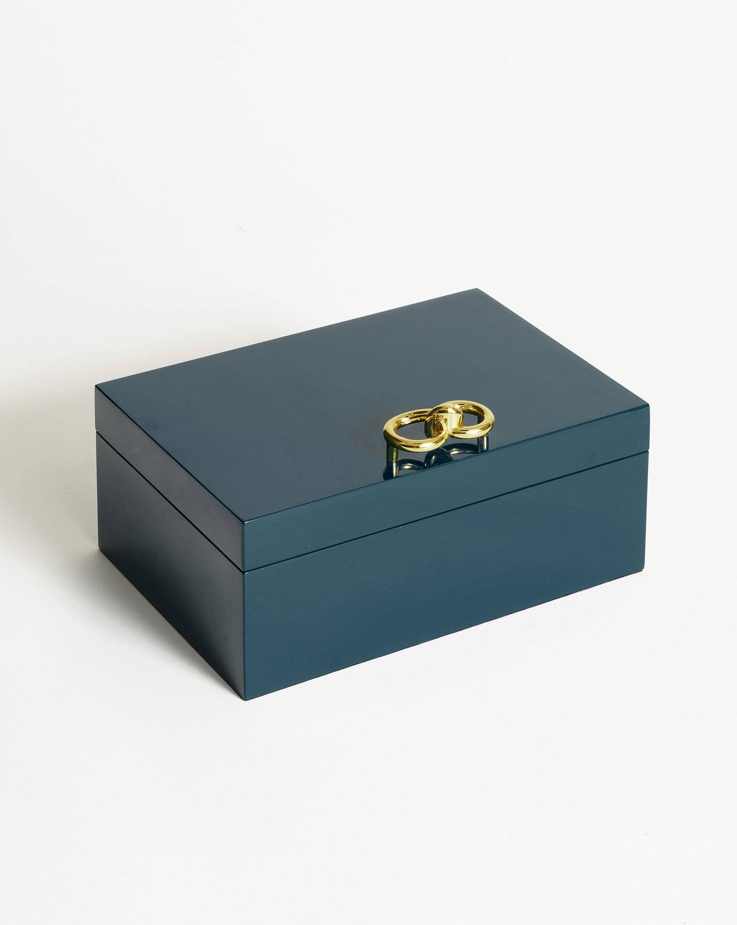 Knot Lacquered Jewellery Box | Blue Lacquer Homeware Missoma 