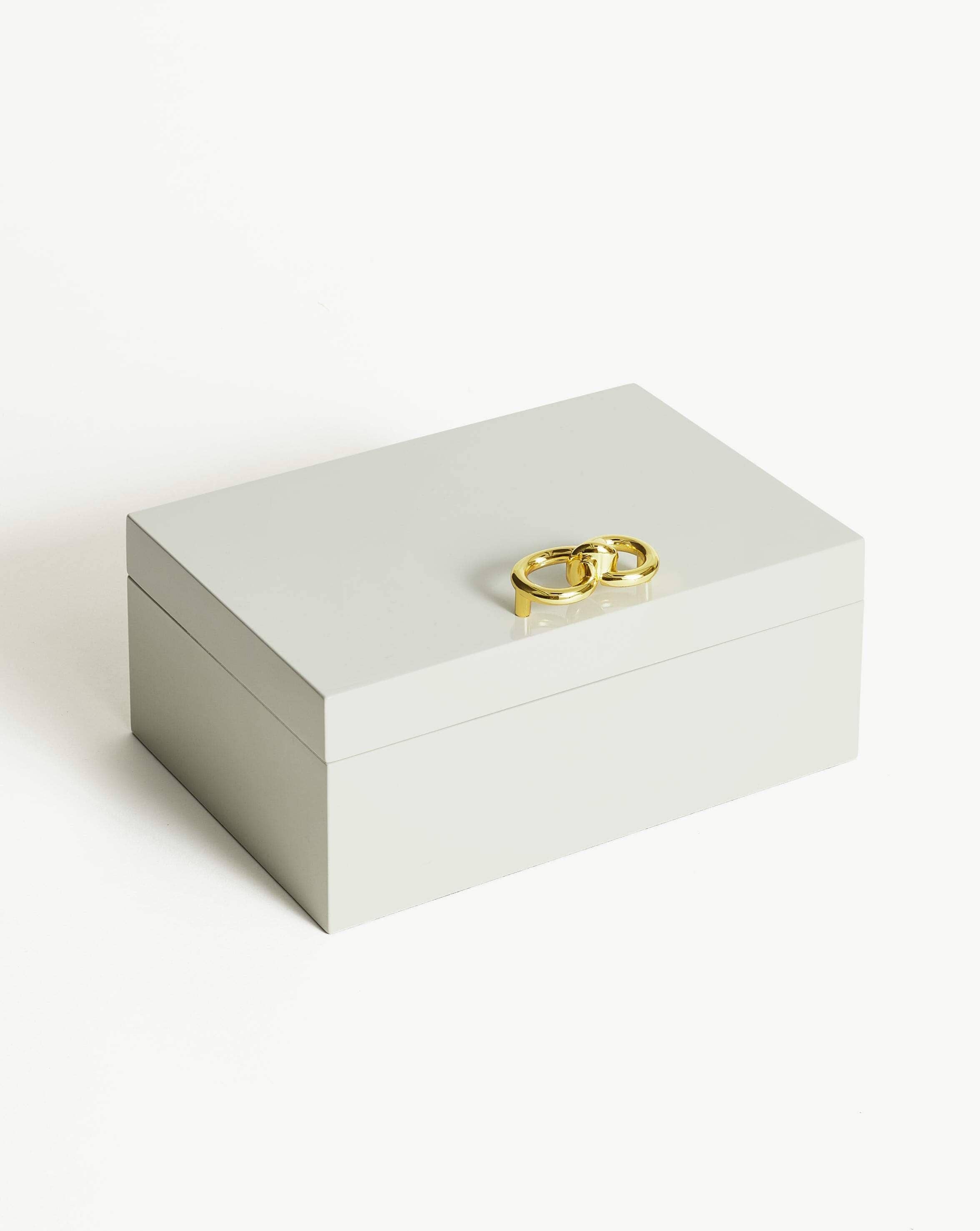 Knot Lacquered Jewellery Box | Grey Lacquer Homeware Missoma 