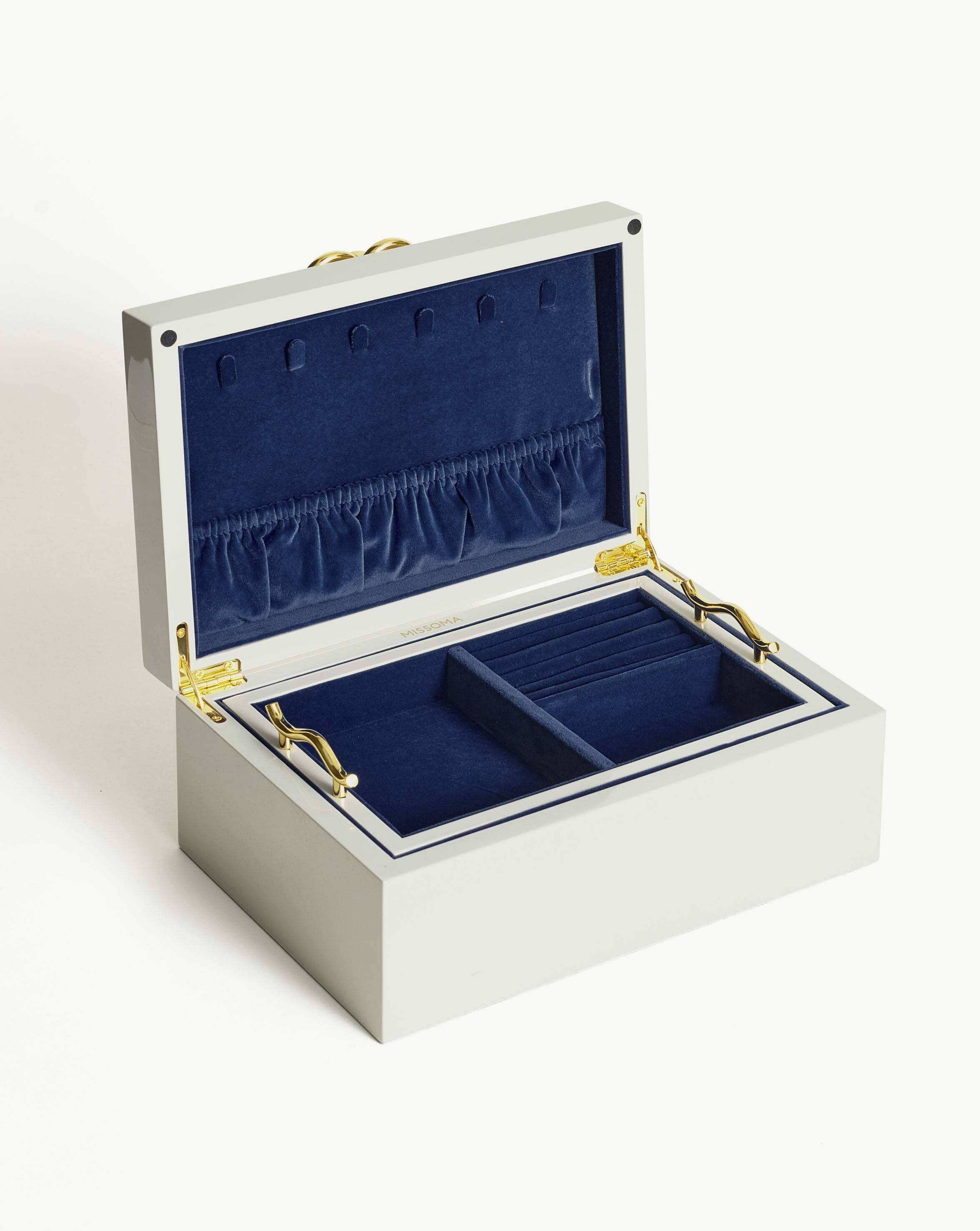 Knot Lacquered Jewellery Box | Grey Lacquer Homeware Missoma 