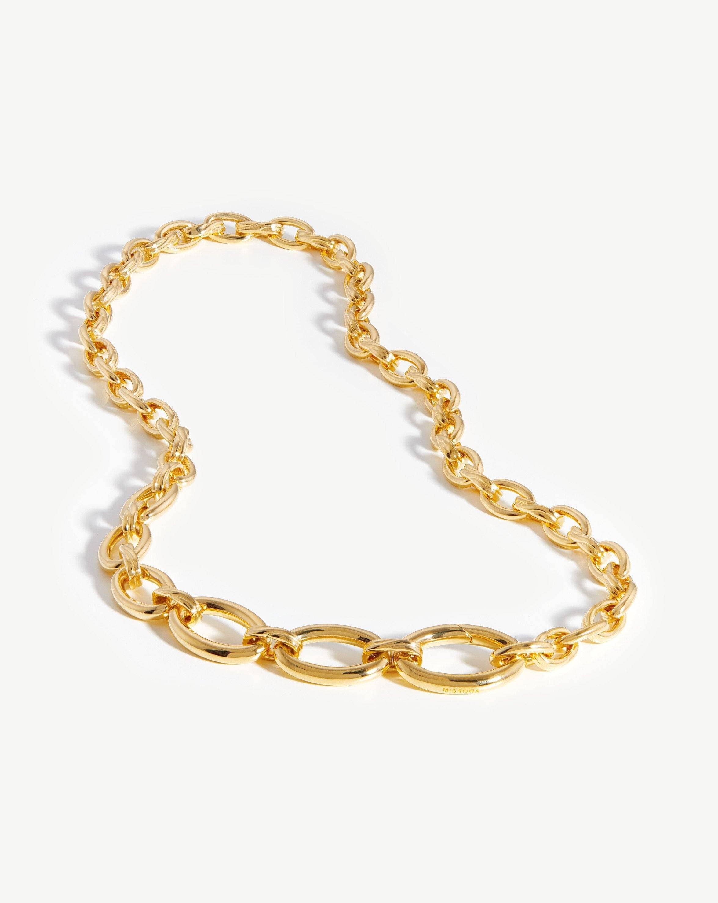 Large Graduated Oval Chain Necklace Necklaces Missoma 