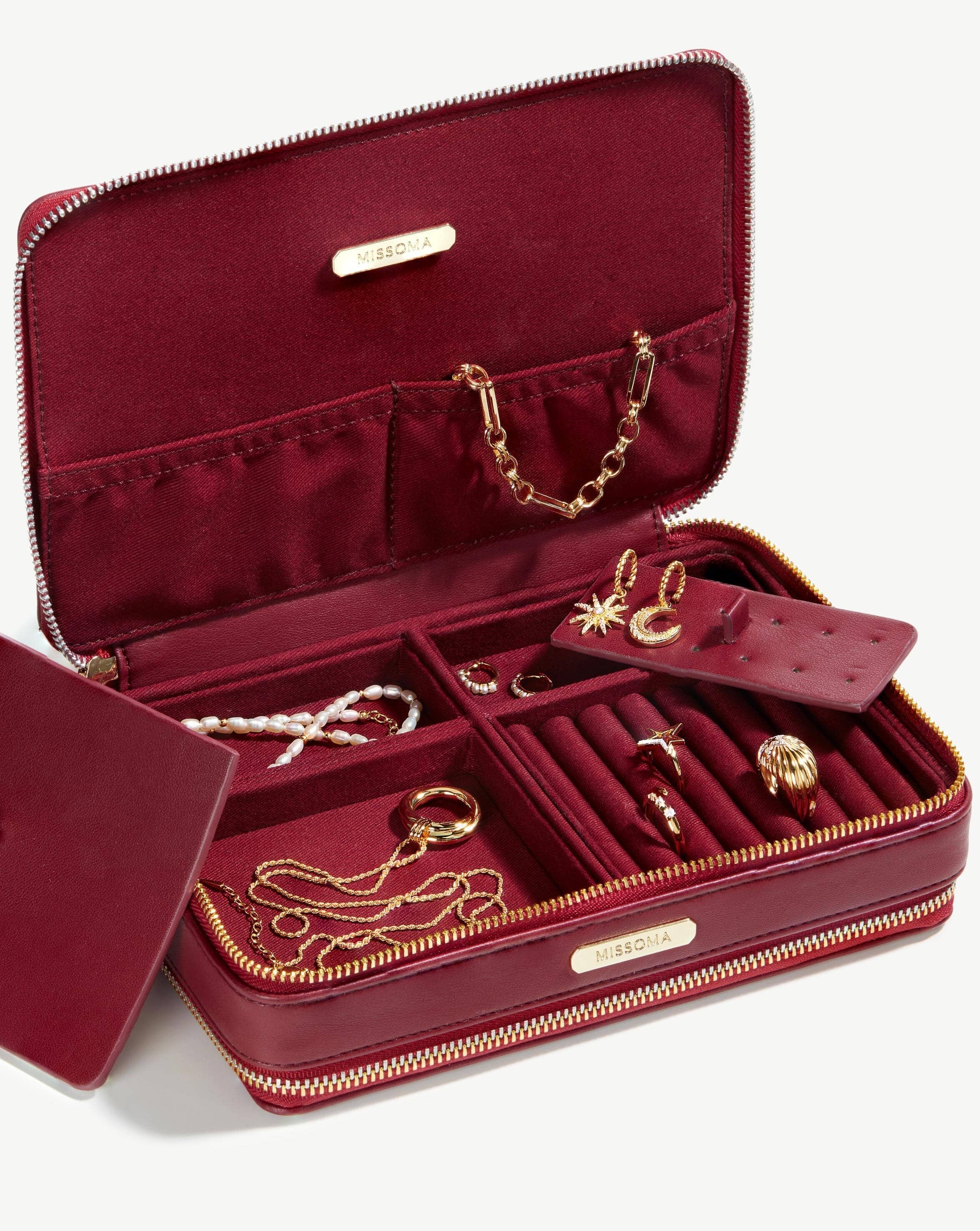 Large Jewellery Case | Burgundy Accessories Missoma 