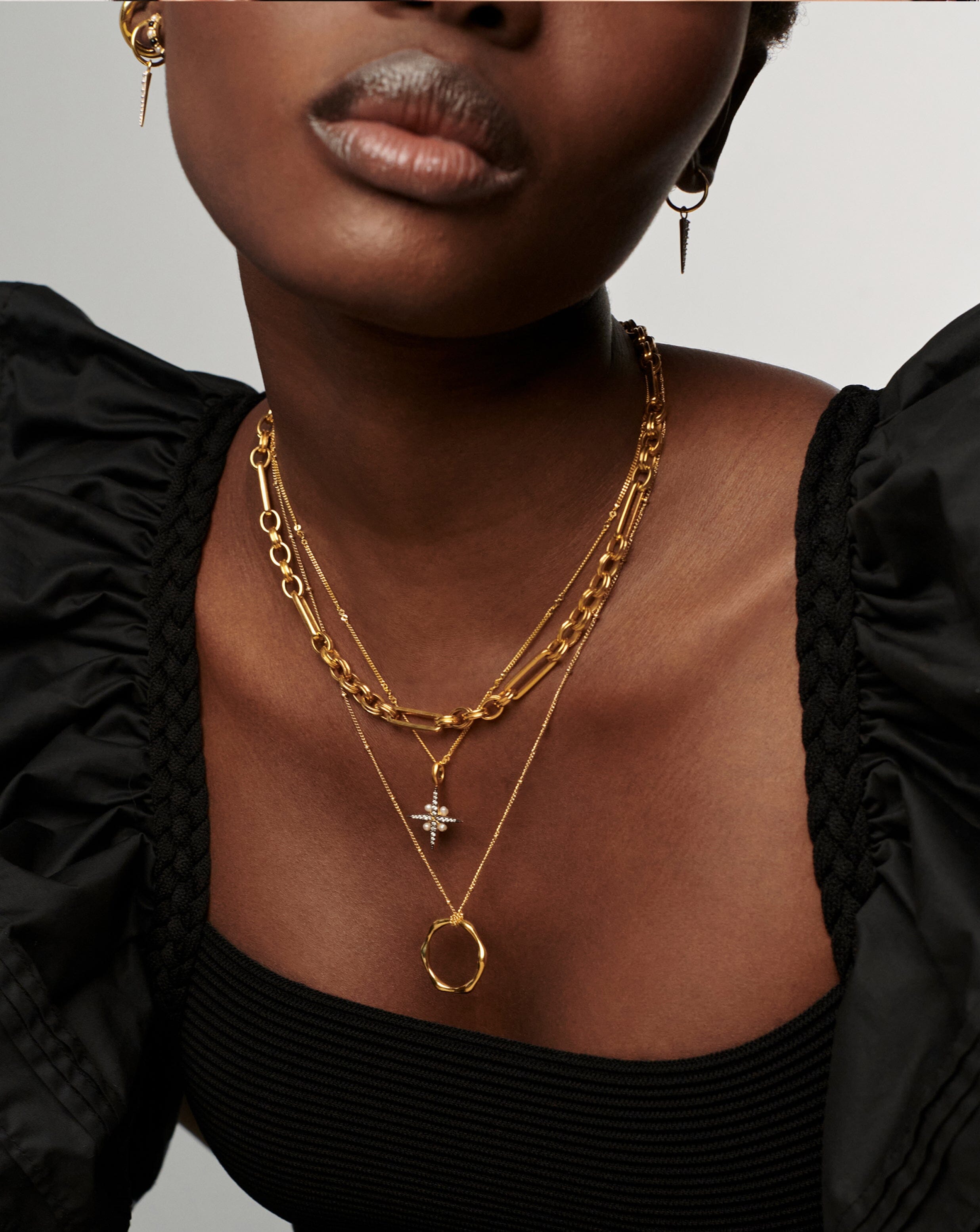 Hammered Link Chained Long Necklace - Jane McKenzie Jewellery