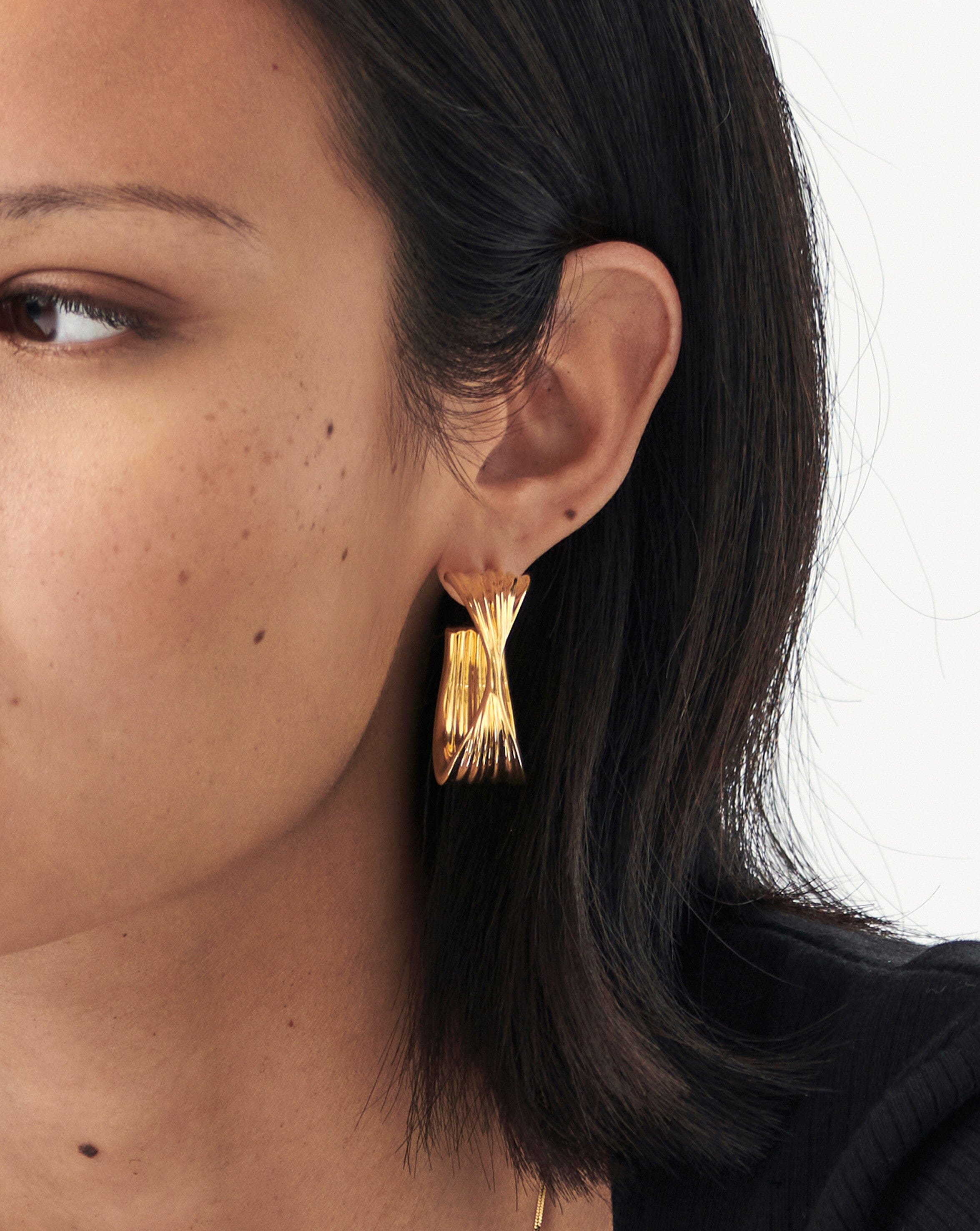 Large Wave Hoop Earrings Earrings Missoma 