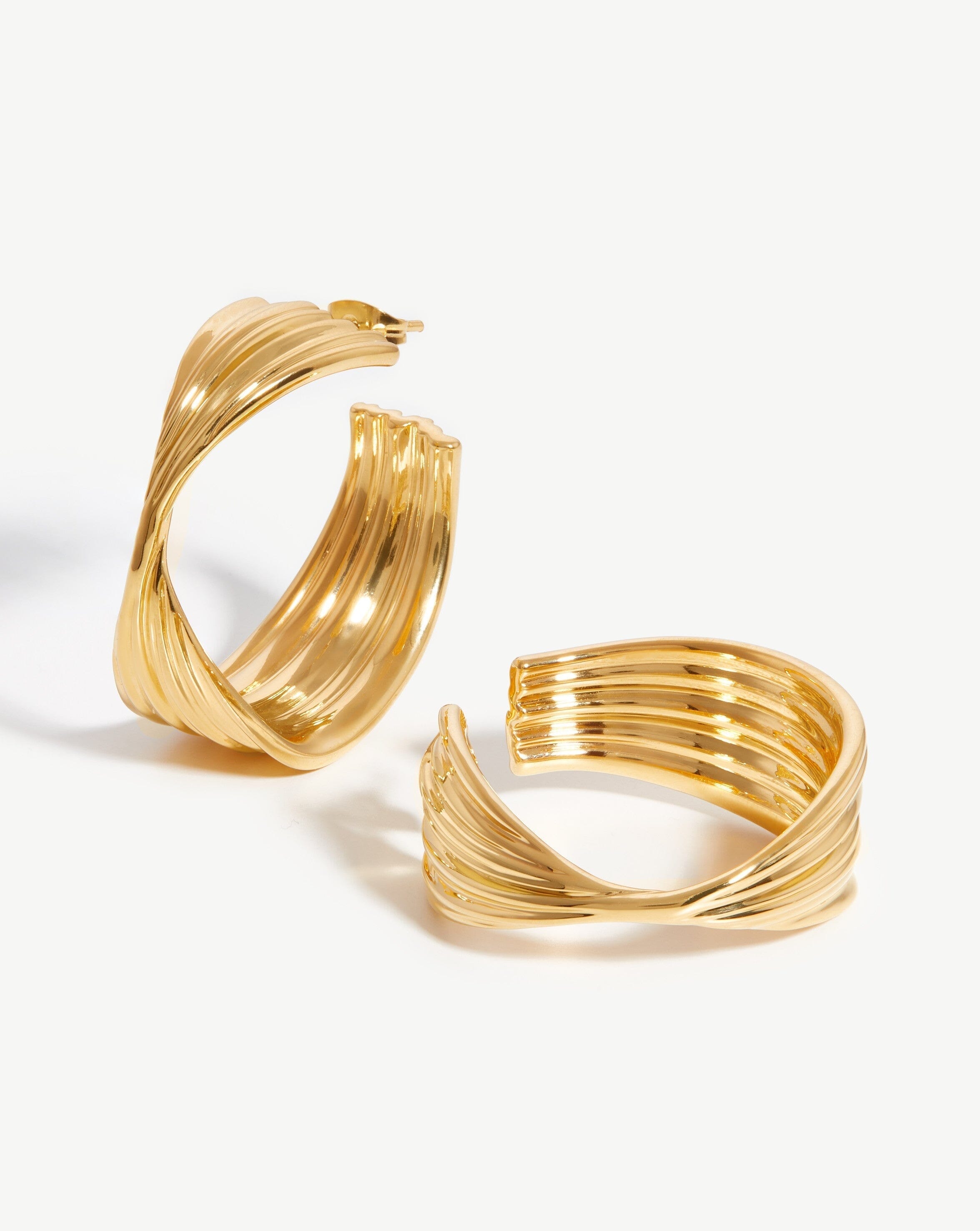 Large Wave Hoop Earrings Earrings Missoma 