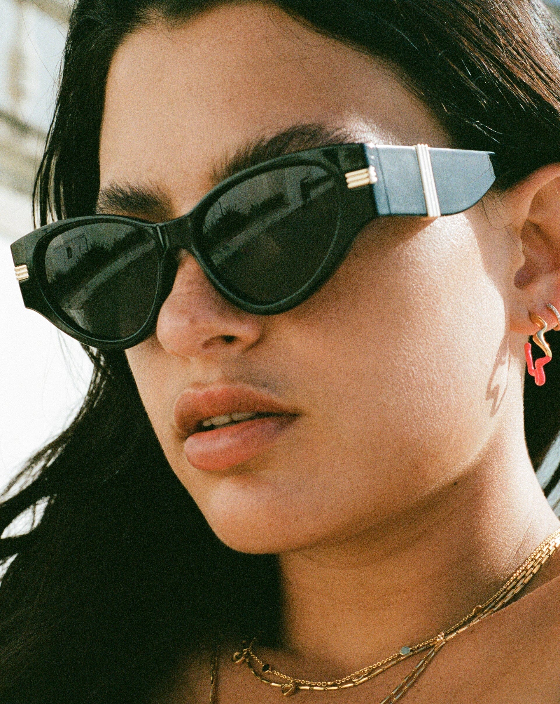 Le Specs Scorpius Ridge Cat-Eye Sunglasses | Black Accessories Missoma 