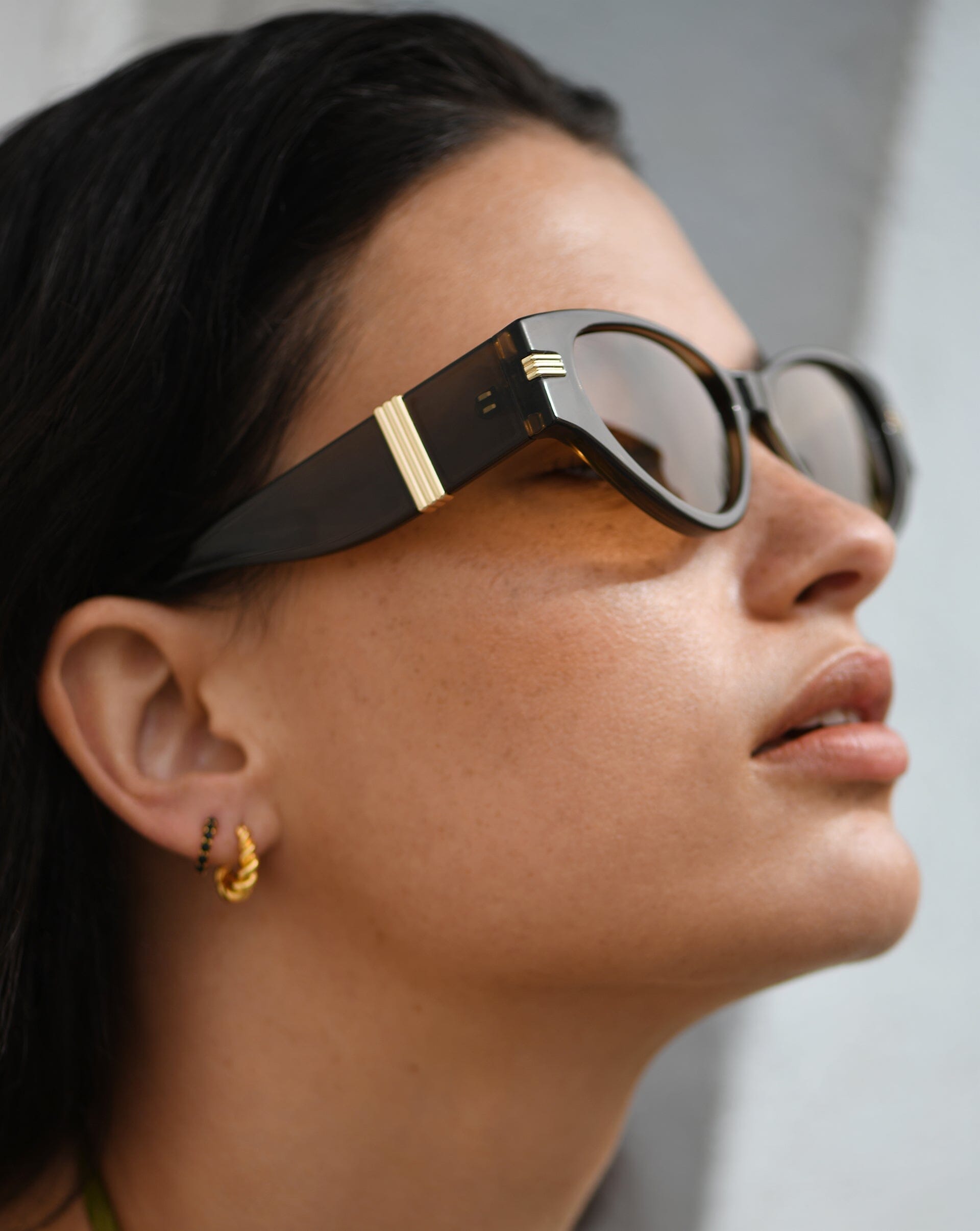 Le Specs Scorpius Ridge Cat-Eye Sunglasses | Olive Accessories Missoma 