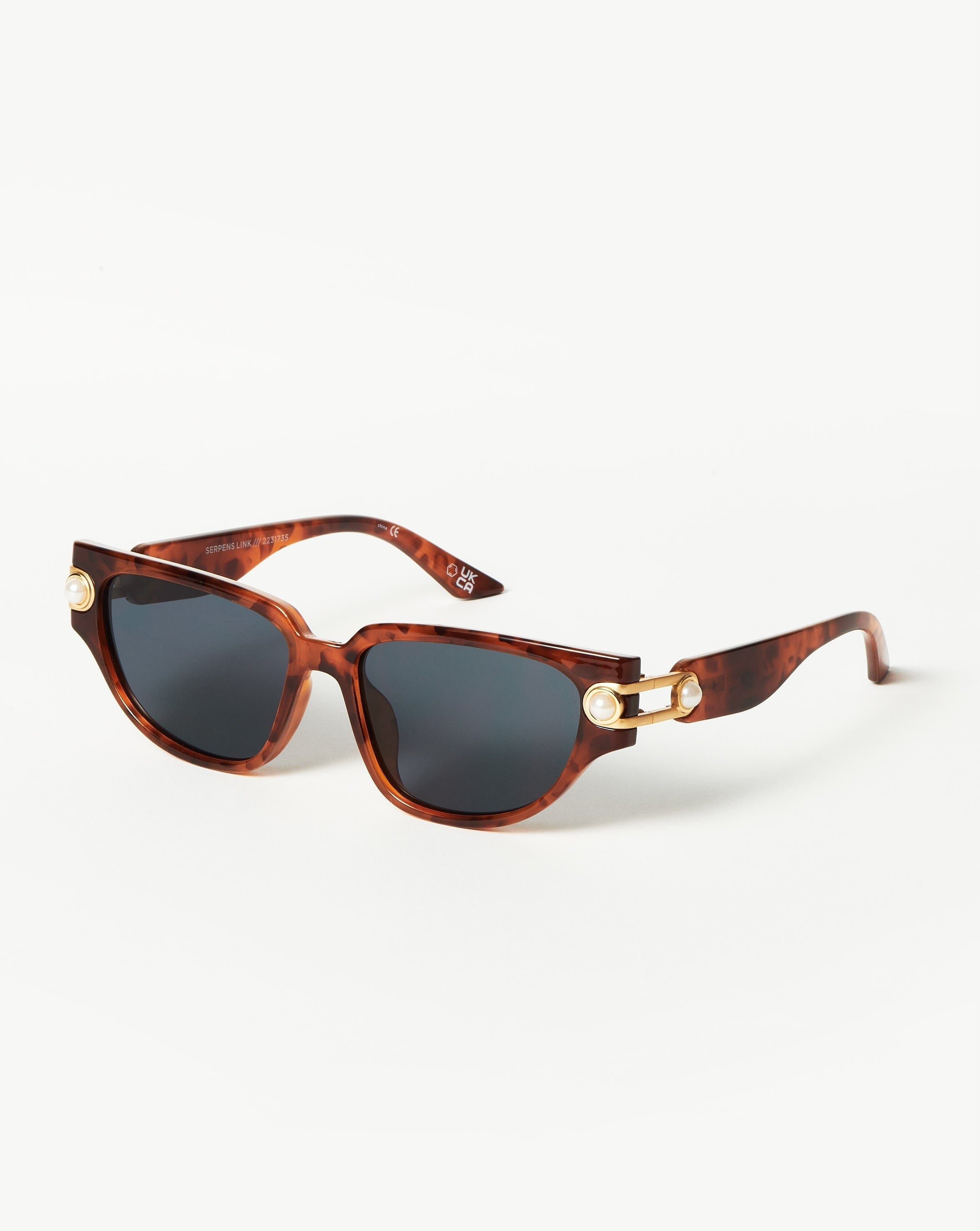 Le Specs Serpens Link Cat-Eye Sunglasses | Tortoiseshell/Pearl Accessories Missoma 