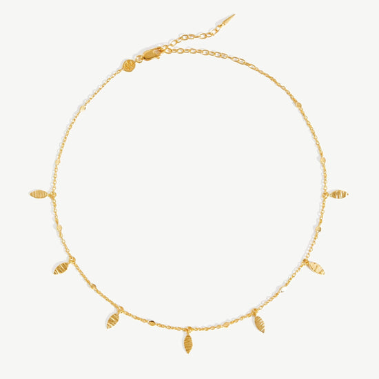 Leaf Charm Choker | 18ct Gold Plated Vermeil Necklaces Missoma 