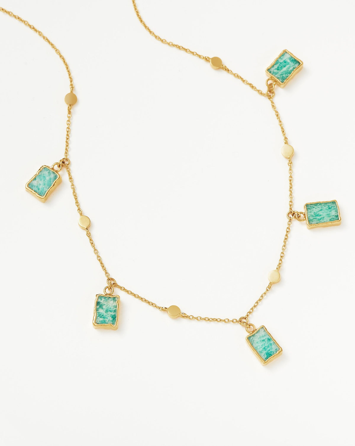 Lena Charm Choker 18ct Plated Amazonite